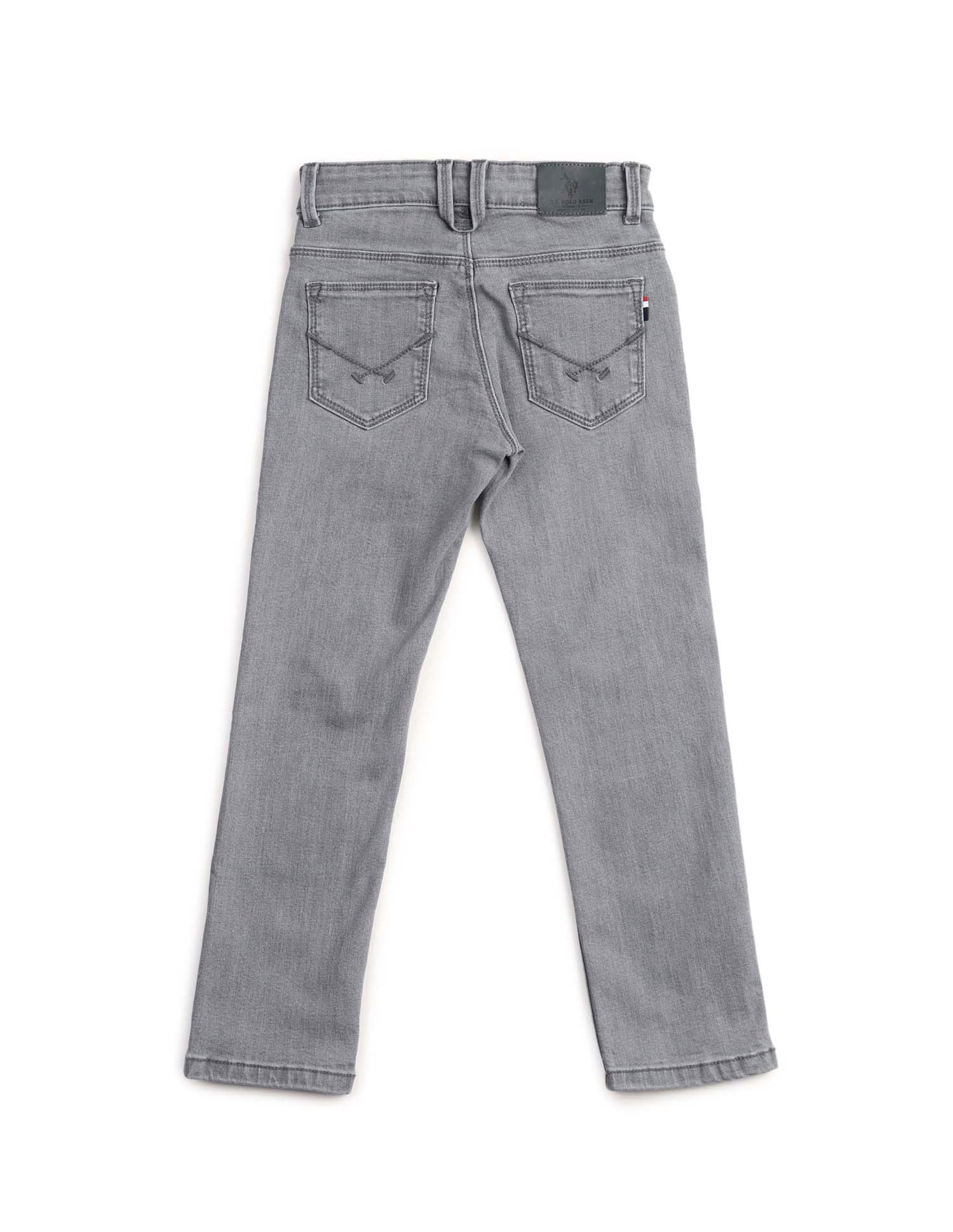 Boys Relaxed Fit Grey Jeans Dark Grey - U.S. POLO ASSN. | Large