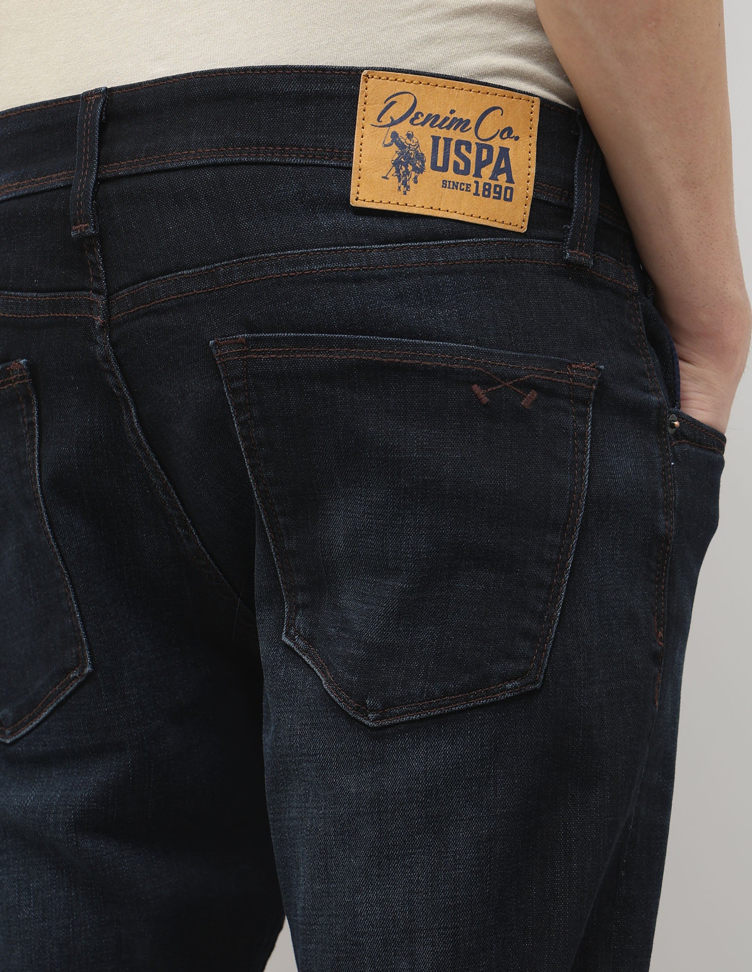 Henry Tapered Fit Blue Jeans Dark Blue - U.S. POLO ASSN. | Large