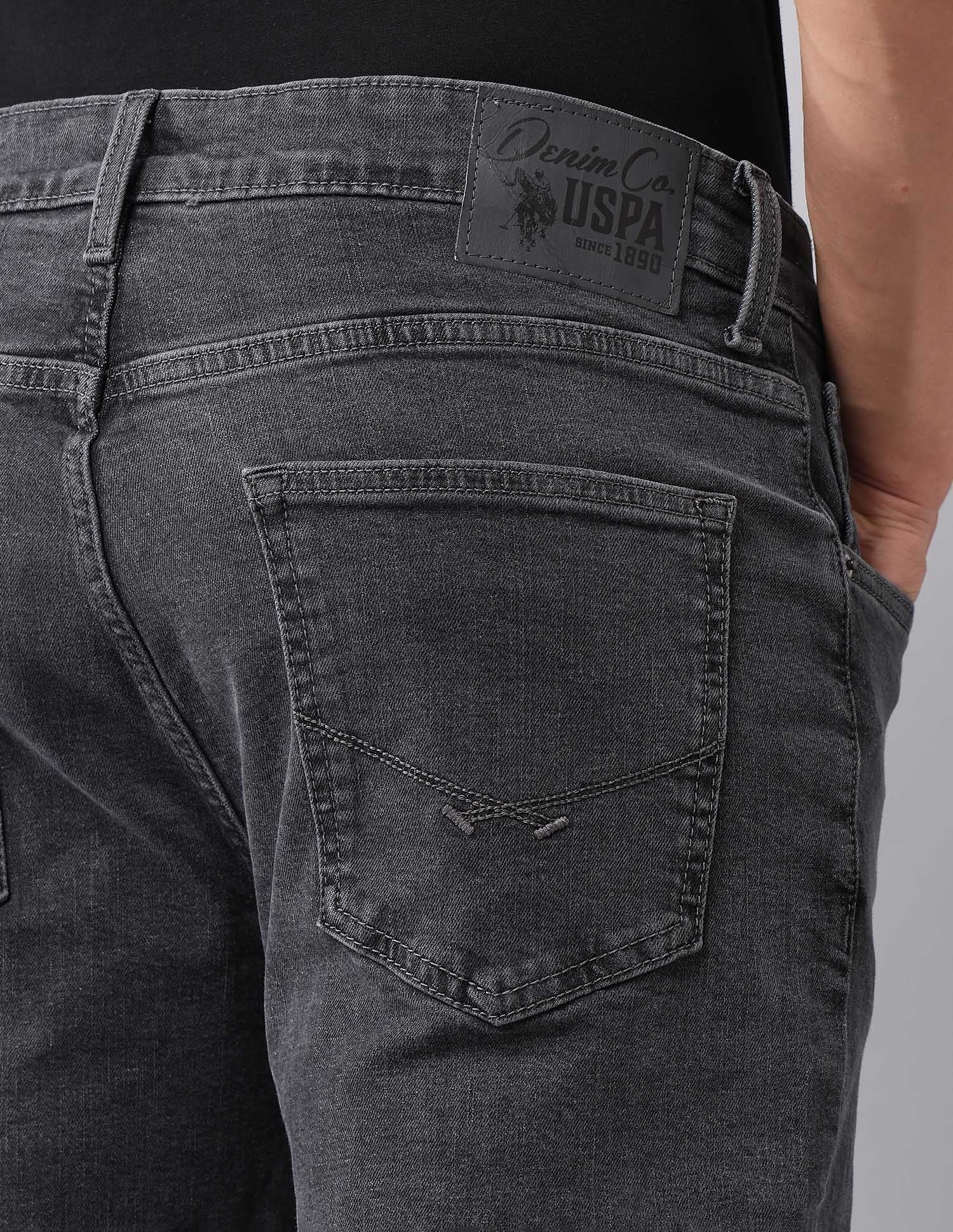 Cole Comfort Cropped Fit Grey Jeans Grey - U.S. POLO ASSN. | Large