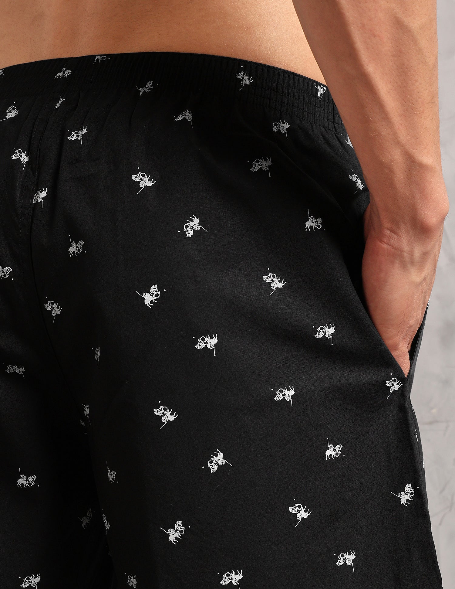 Pure Cotton Printed OEX11 Boxers - Pack Of 1 Black - U.S. POLO ASSN. | Large