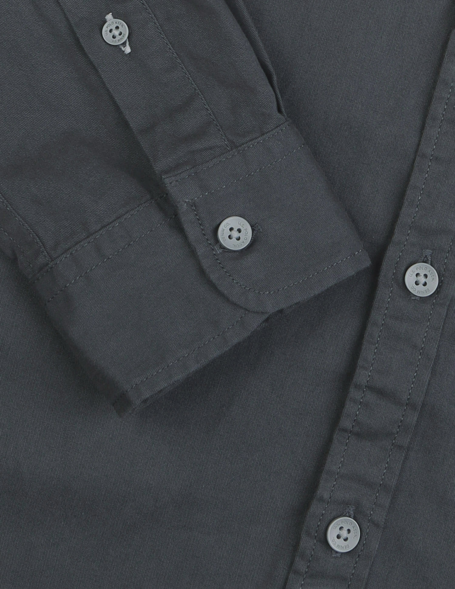 Regular Fit Twill Shirt Grey - U.S. Polo Assn. India | Large