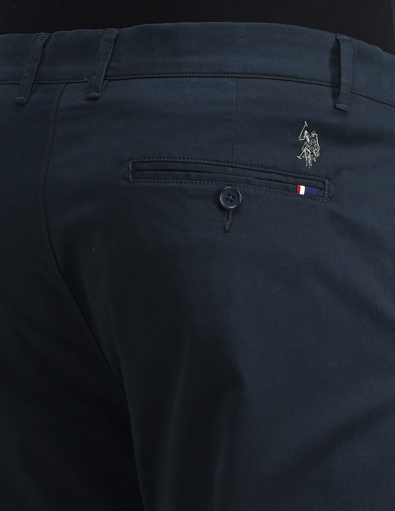 Mid Rise Straight Fit Trousers Blue - U.S. POLO ASSN. | Large