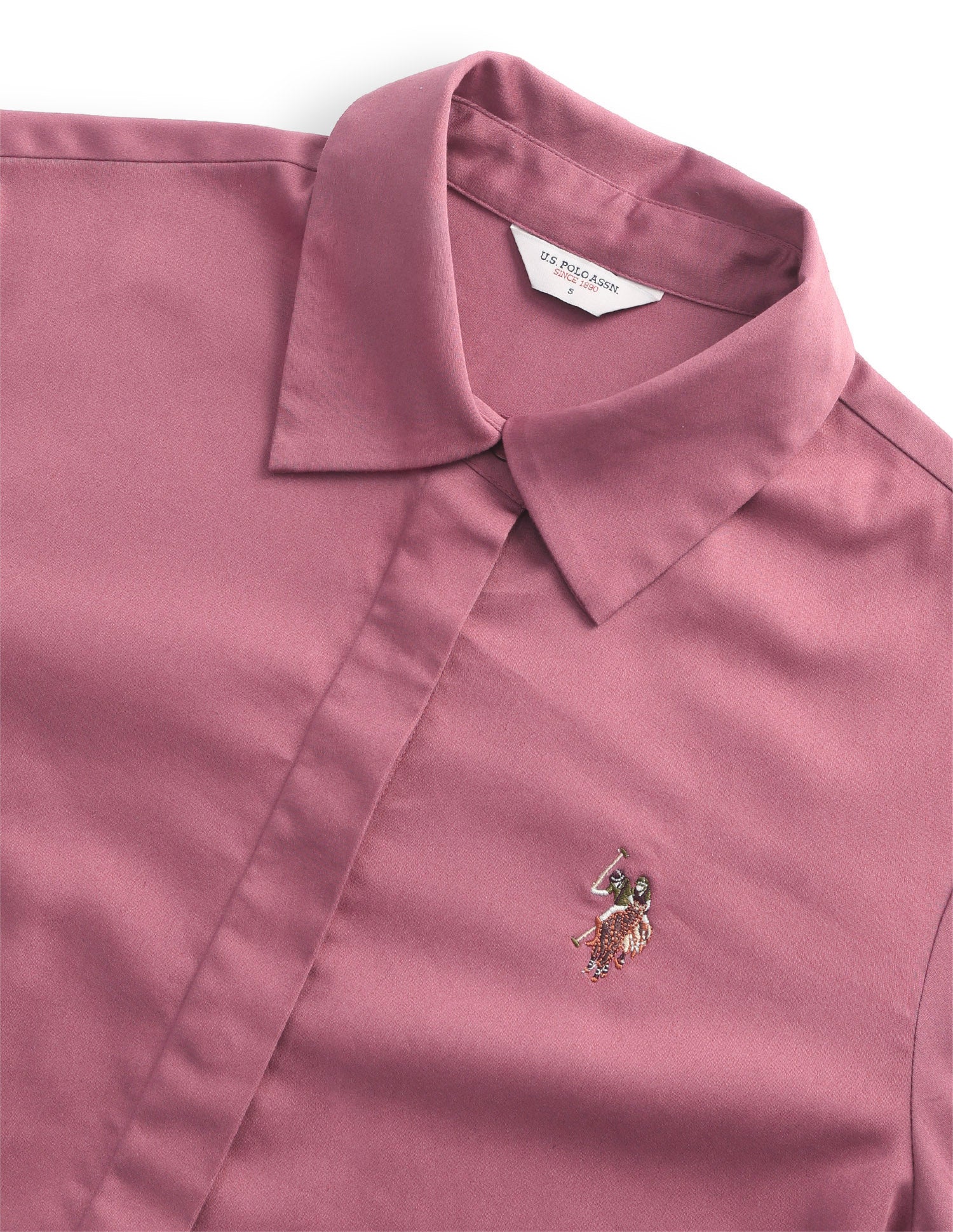 Solid Regular Fit Shirt Pink - U.S. Polo Assn. India | Large