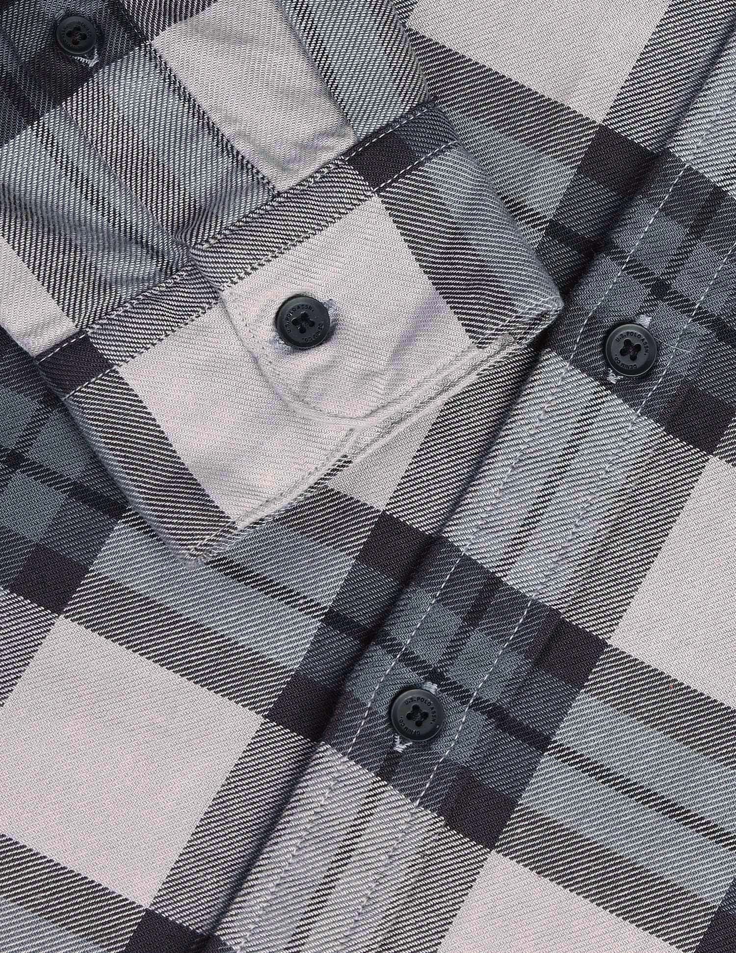 Regular Fit Checked Shirt Grey - U.S. POLO ASSN. | Large