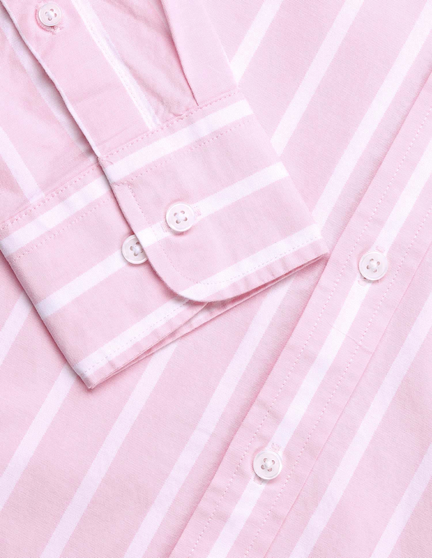 Vertical Striped Tailored Fit Shirt Pink - U.S. Polo Assn. India | Large