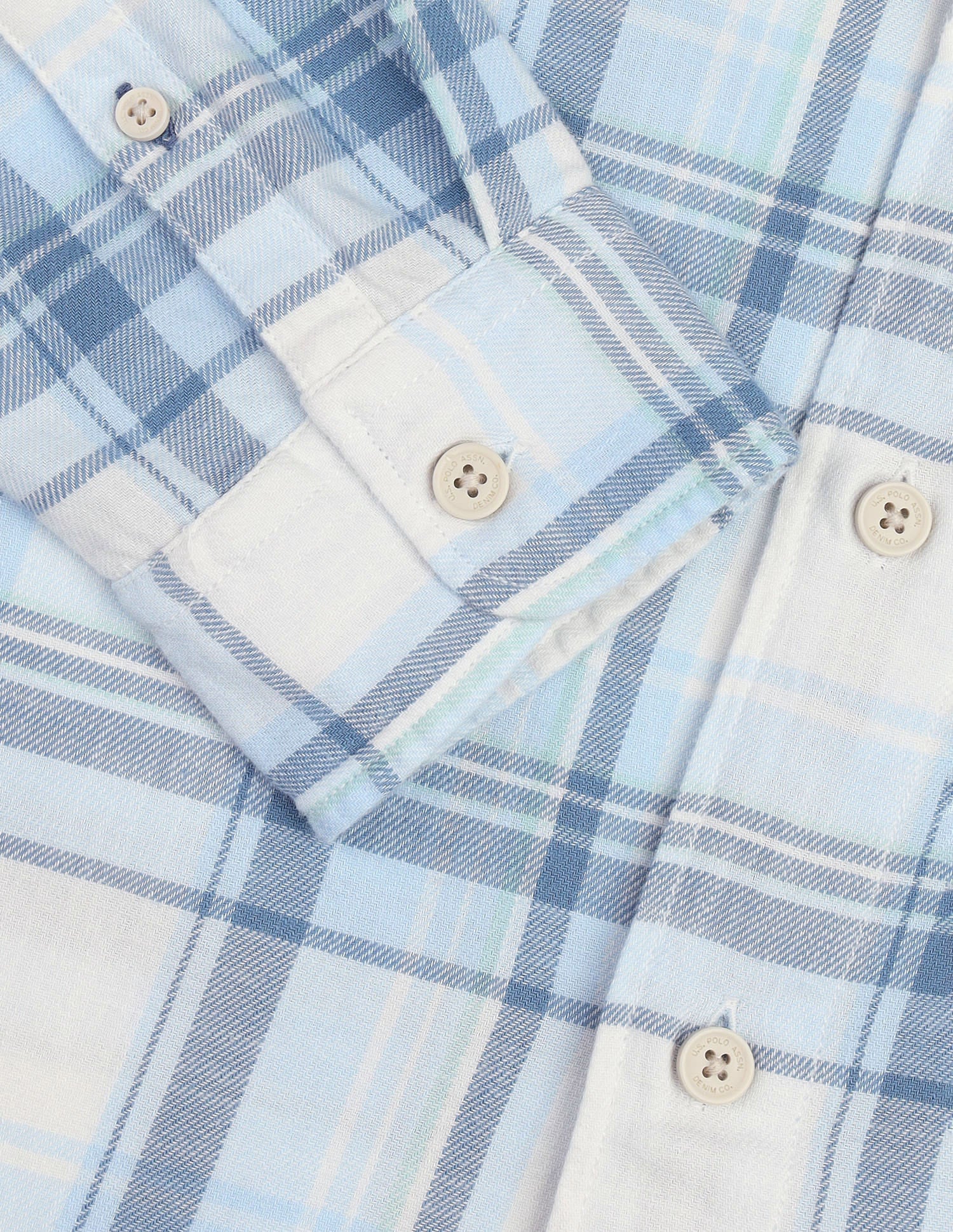 Tartan Checked Twill Shirt Blue - U.S. Polo Assn. India | Large