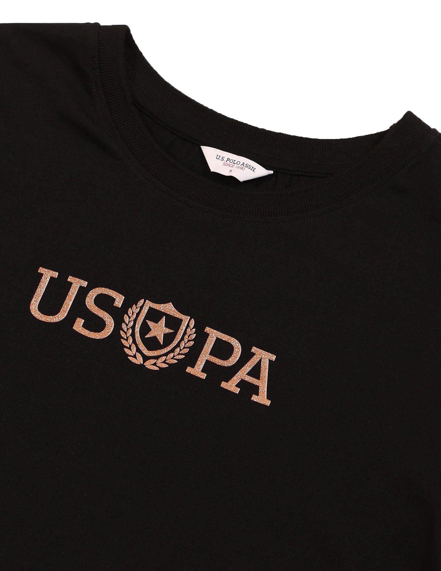 Relaxed Fit Brand Printed T-Shirt Black - U.S. POLO ASSN. | Large