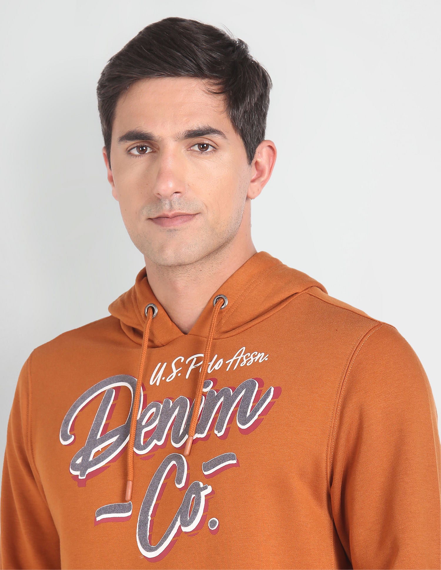 Kangaroo Pocket Hooded Sweatshirt Tan - U.S. POLO ASSN. | Large