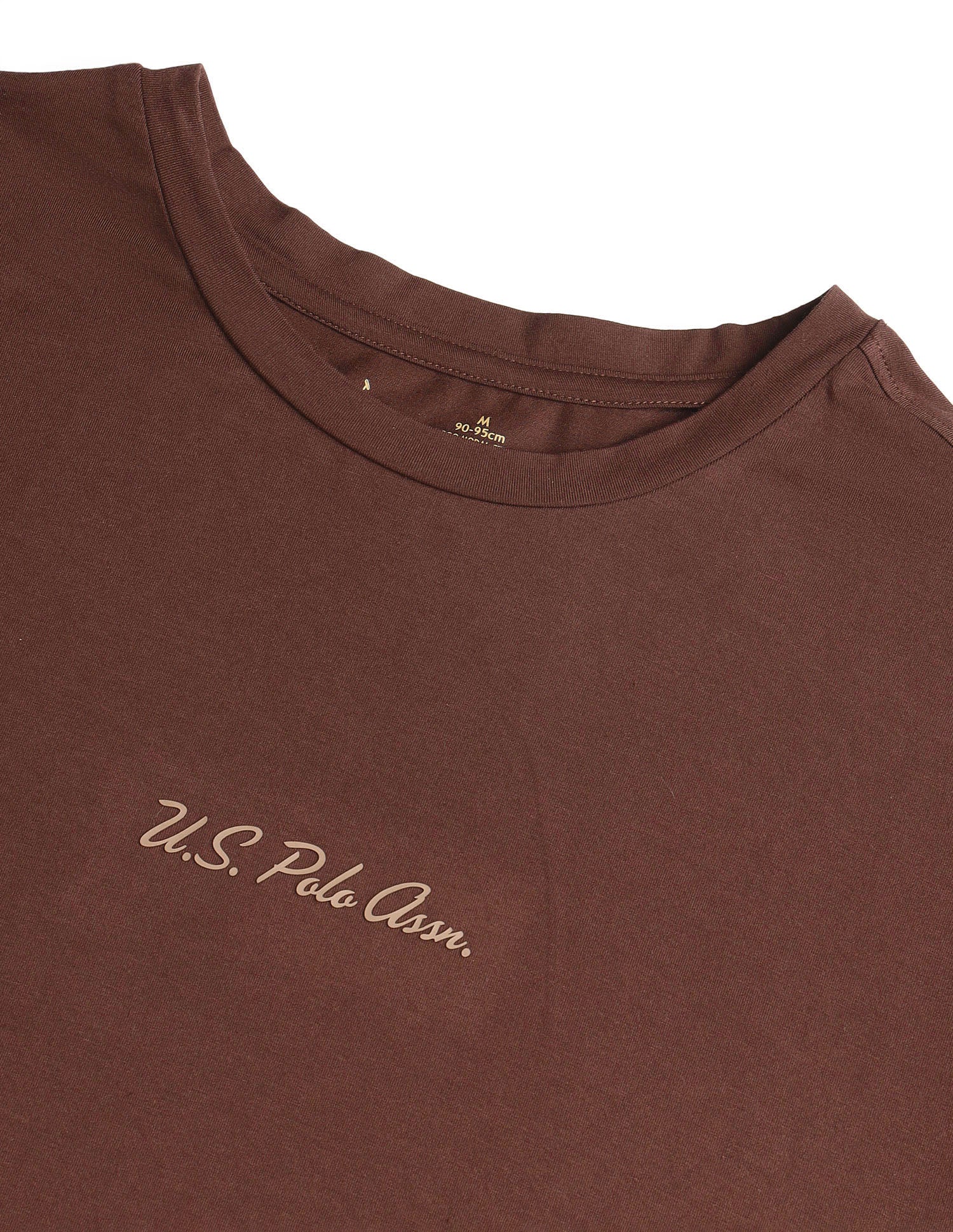 Round Neck Comfort Fit PE007-PL Lounge T-Shirt - Pack Of 1 Shaved Chocolate - U.S. Polo Assn. India | Large