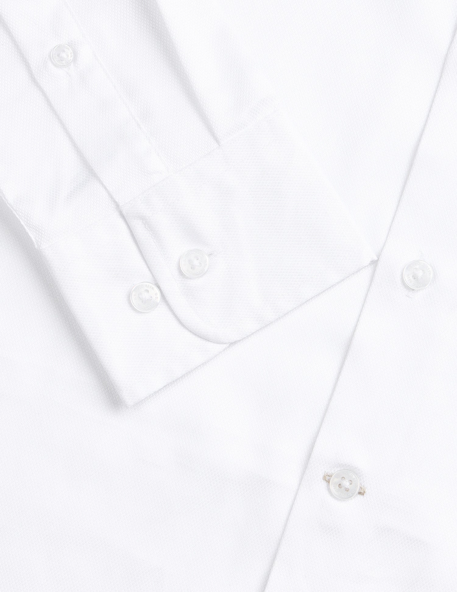 Herringbone Tailored Fit Shirt White - U.S. Polo Assn. India | Large
