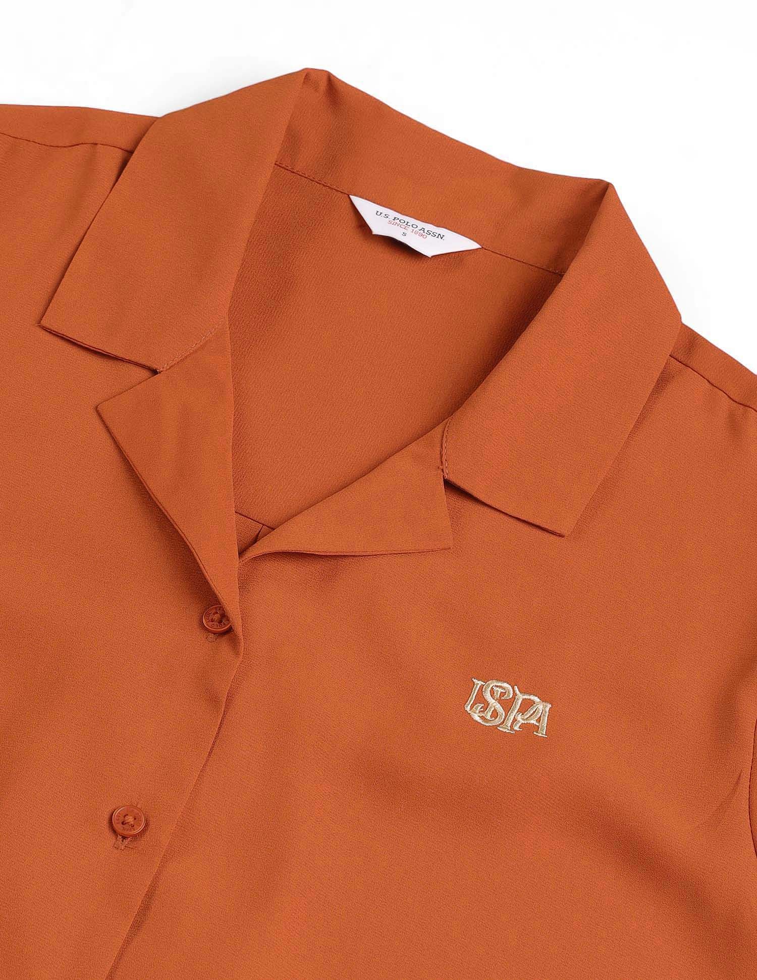 Regular Fit Solid Shirt Rust - U.S. POLO ASSN. | Large