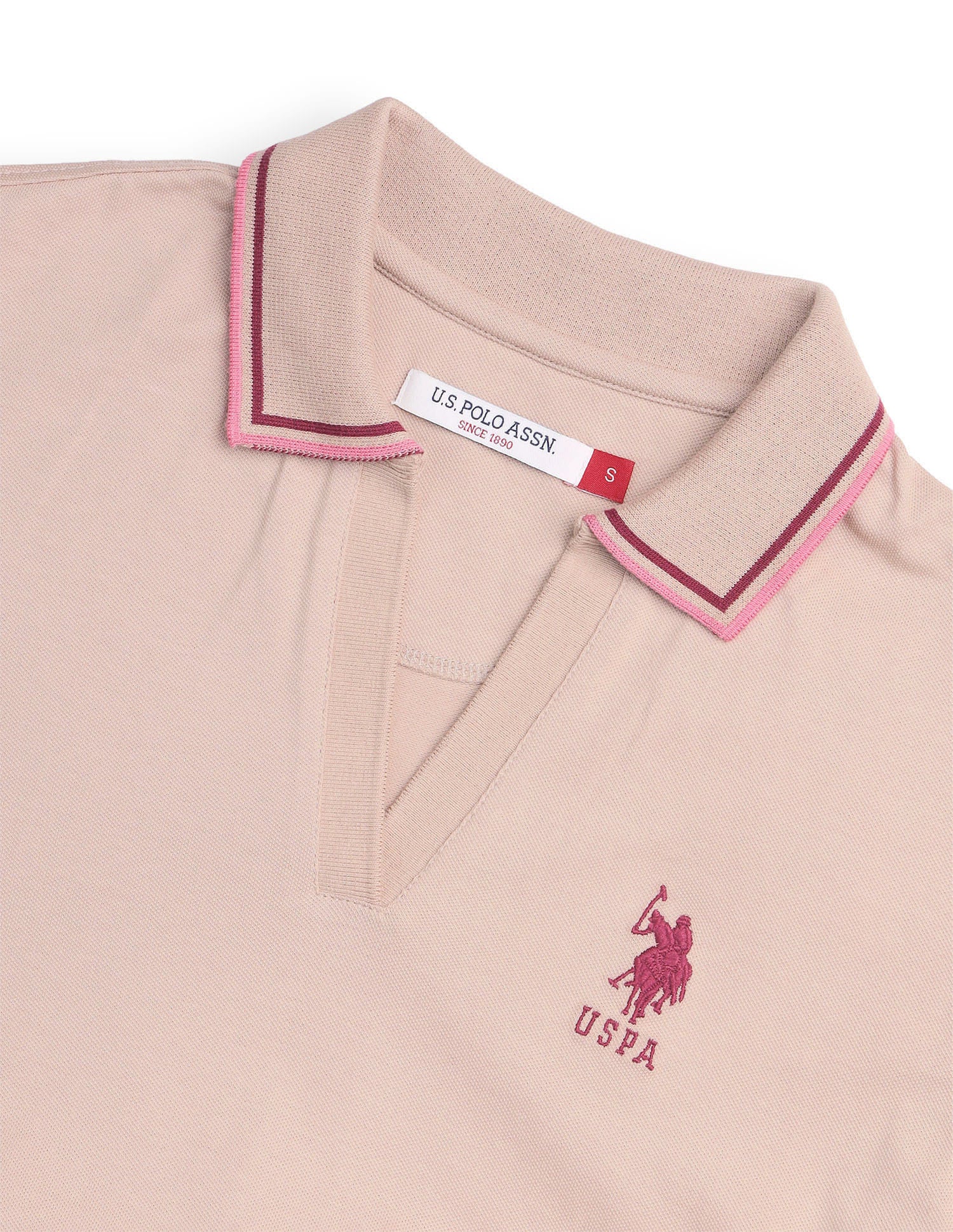 Relaxed Fit Solid Polo Shirt Brown - U.S. Polo Assn. India | Large