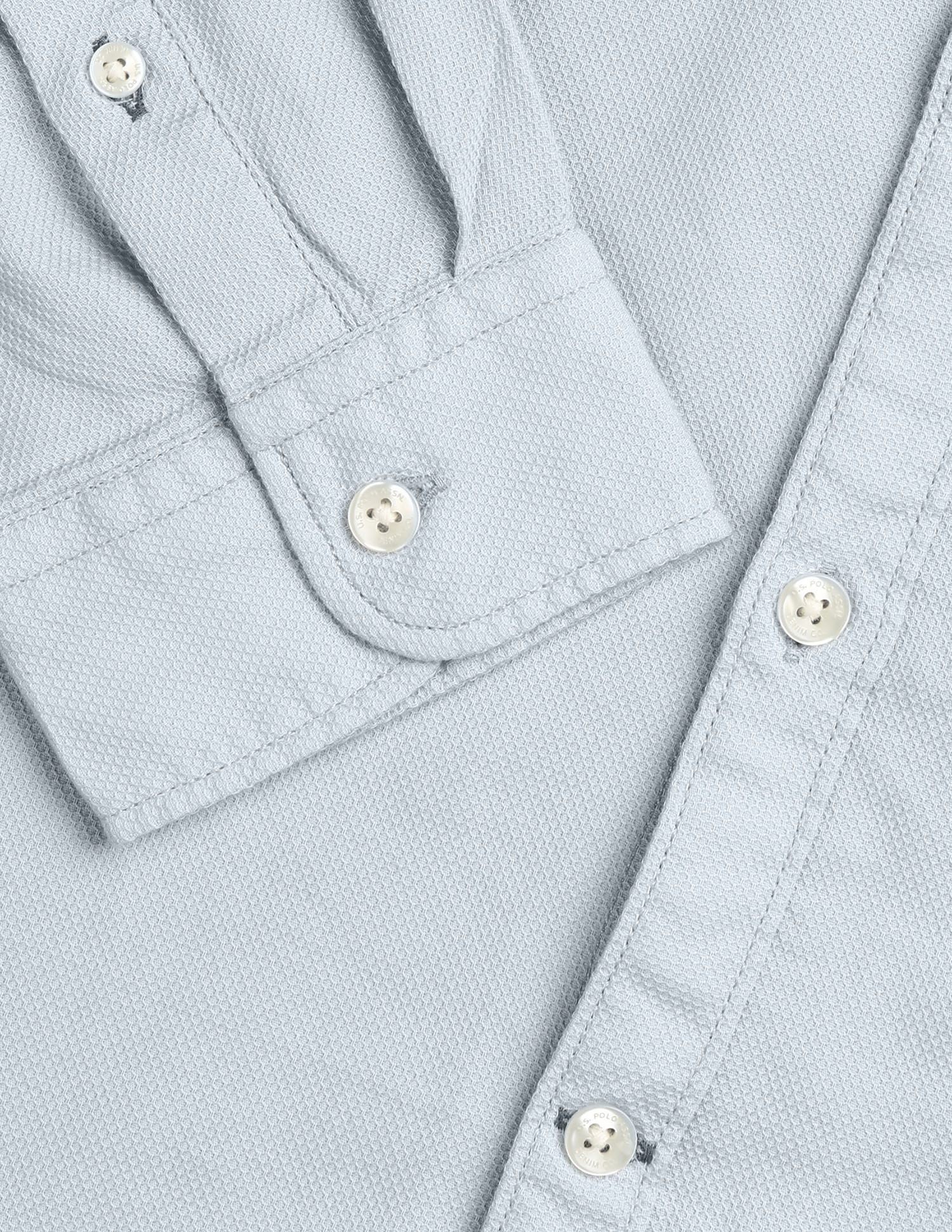 Textured Regular Fit Shirt Light Grey - U.S. Polo Assn. India | Large