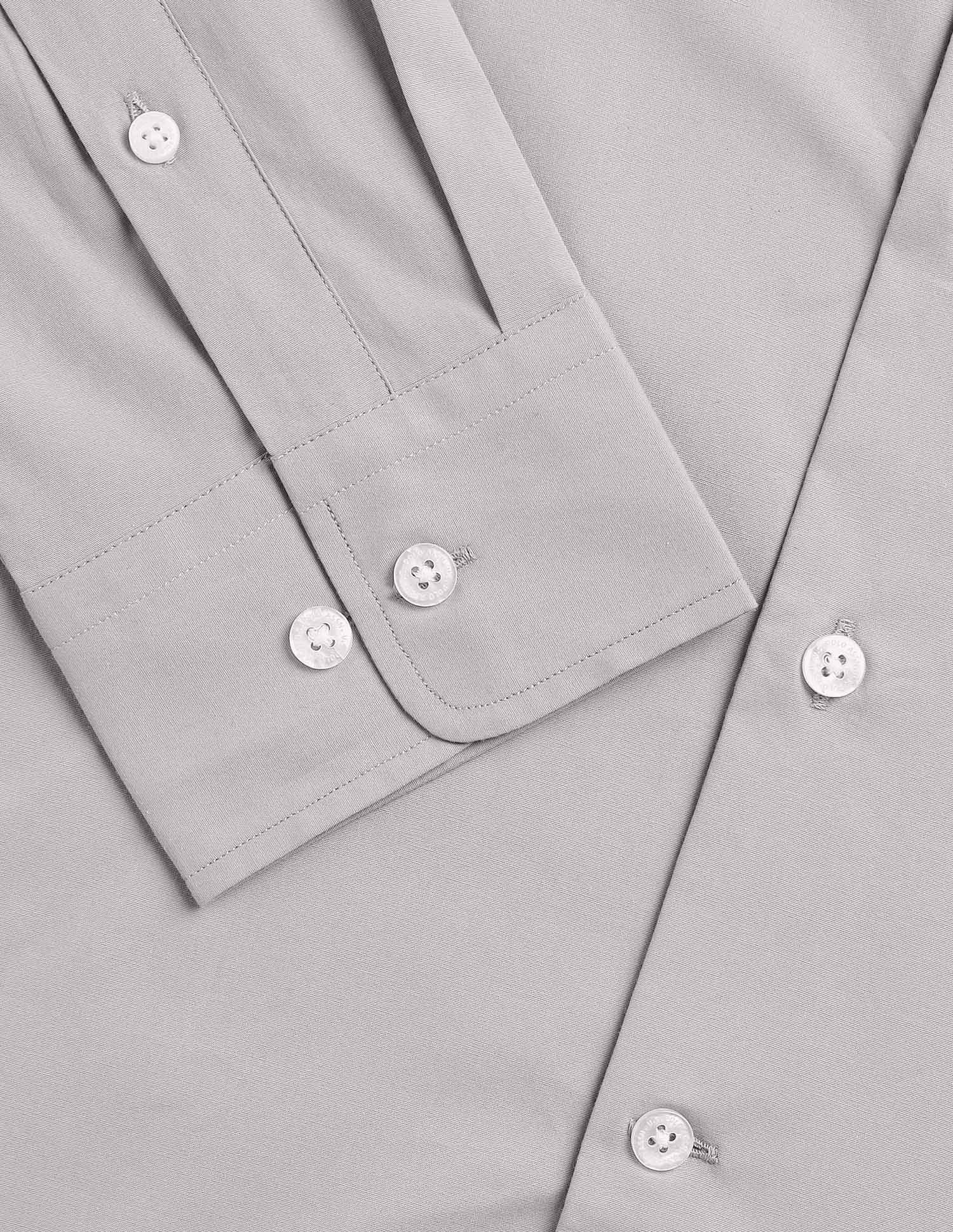 Regular Fit Solid Shirt Grey - U.S. Polo Assn. India | Large