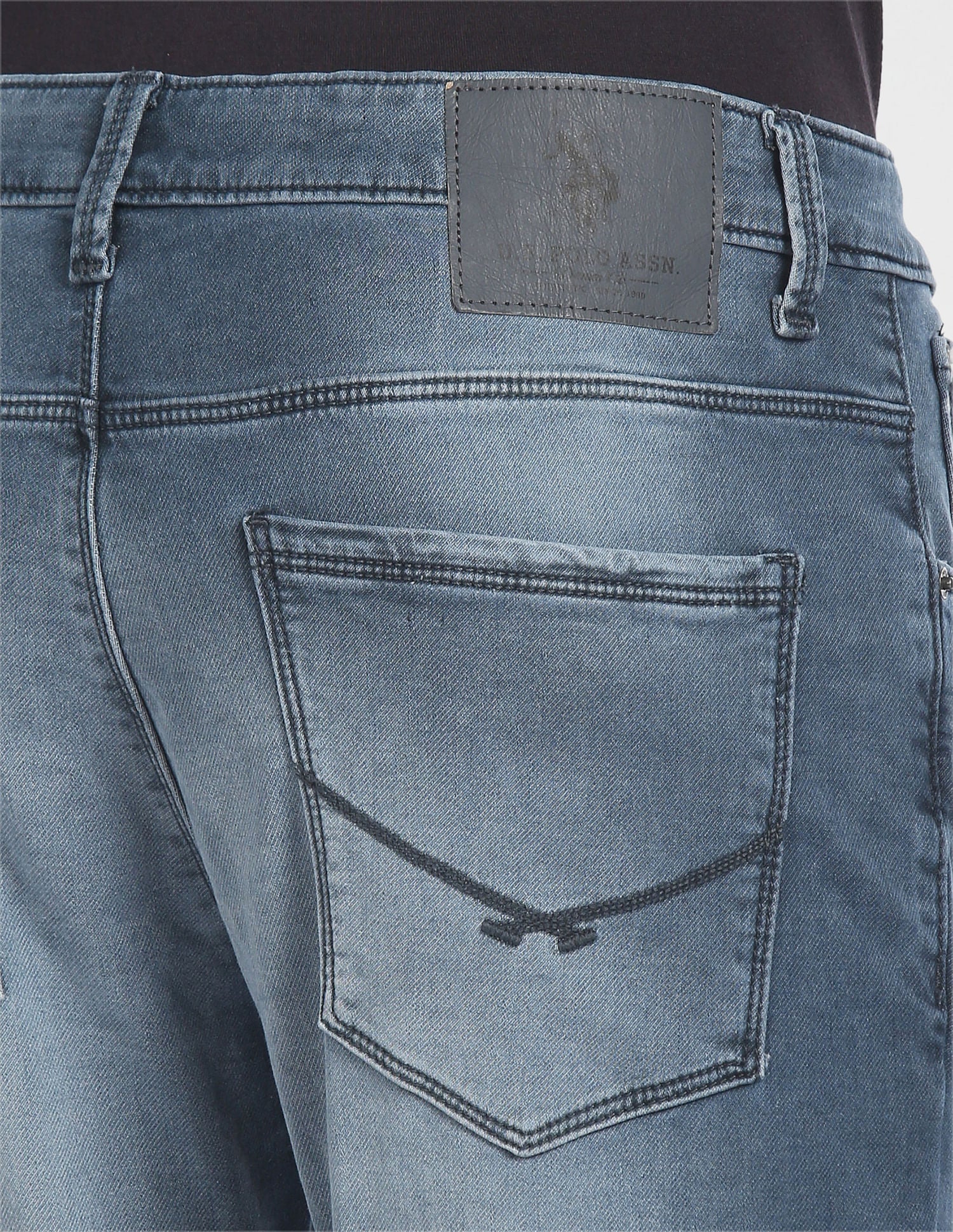 Henry Cropped Stone Wash Jeans Blue - U.S. Polo Assn. India | Large