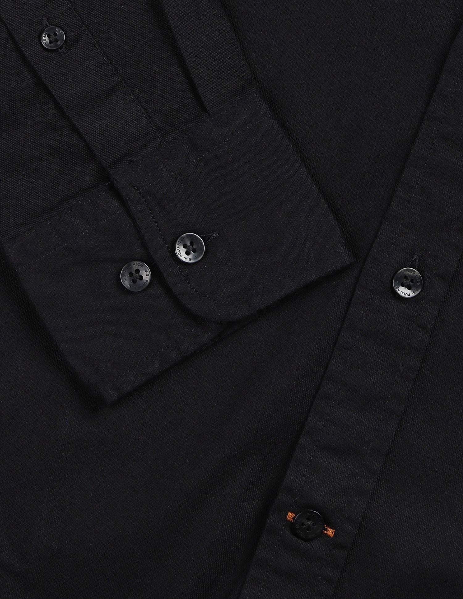 Solid Tailored Fit Shirt Black - U.S. Polo Assn. India | Large