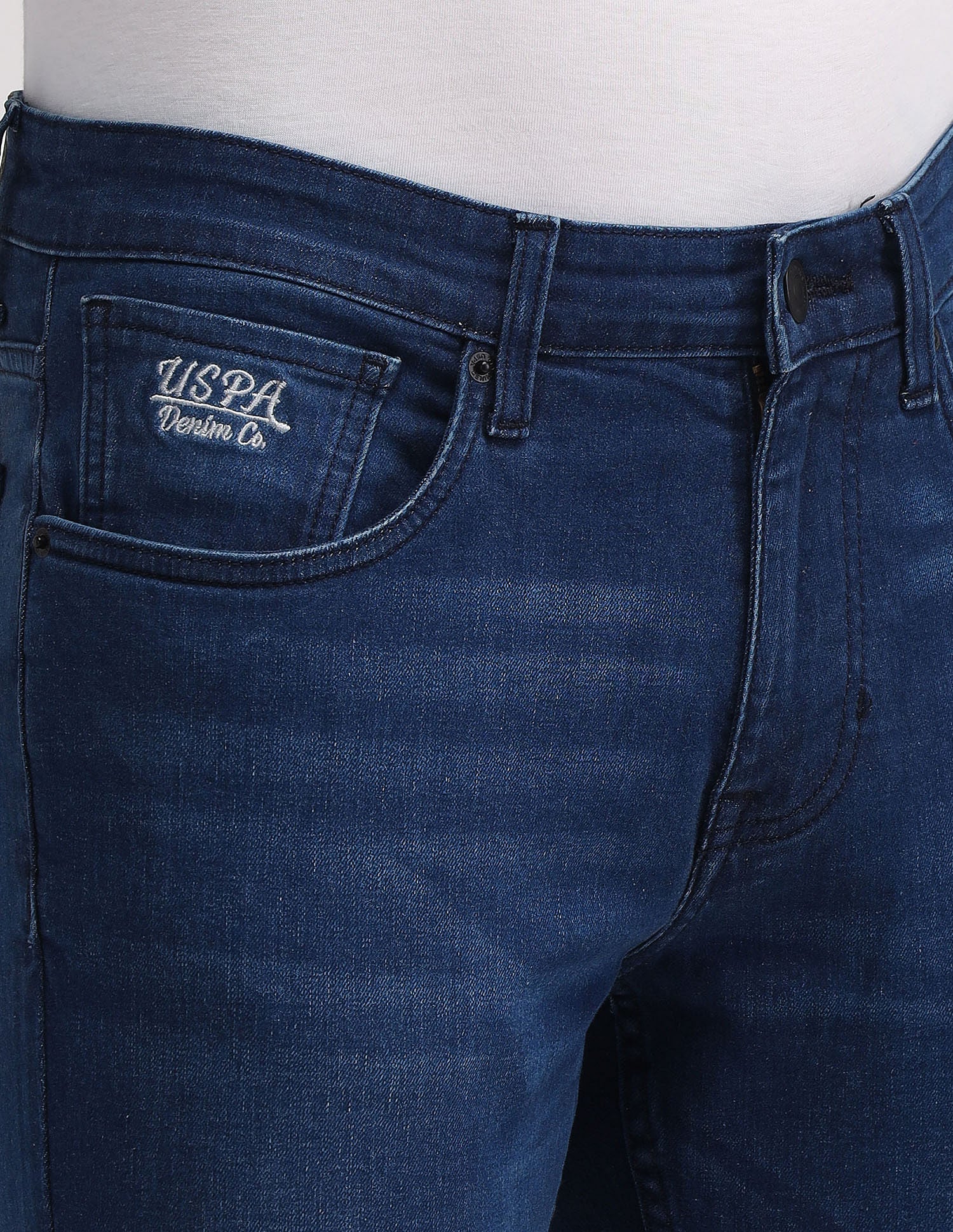 Brandon Slim Tapered Blue Jeans Blue - U.S. Polo Assn. India | Large
