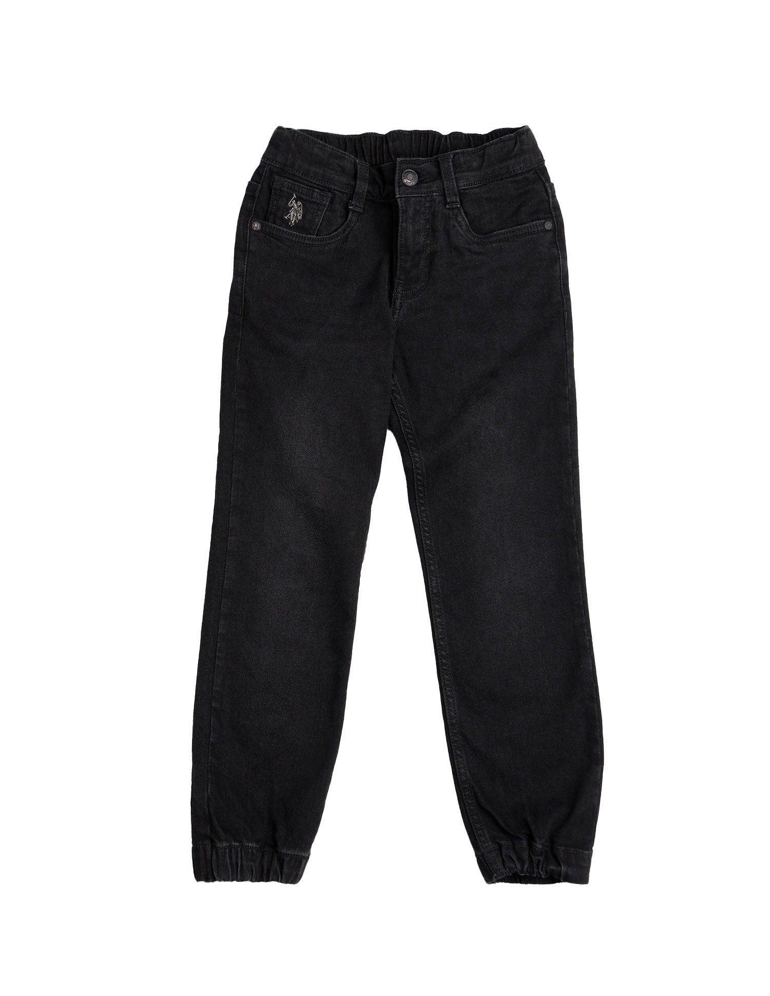 Boys Stone Washed Relaxed Fit Jeans Black - U.S. POLO ASSN. | Large