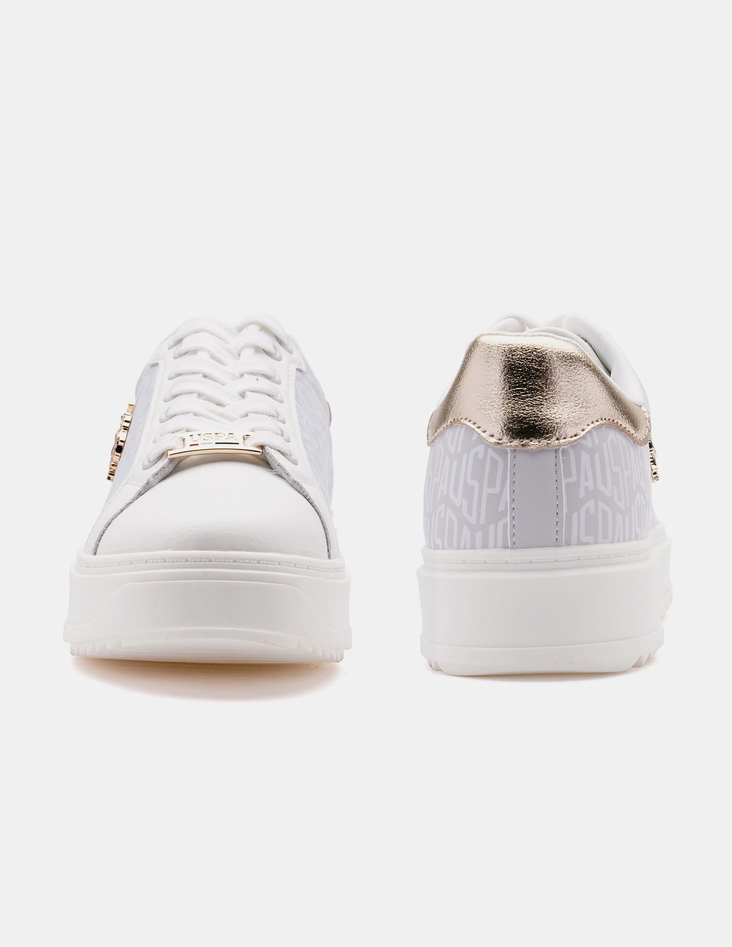 Women Narcisa Brand Printed Sneakers White - U.S. Polo Assn. India | Large