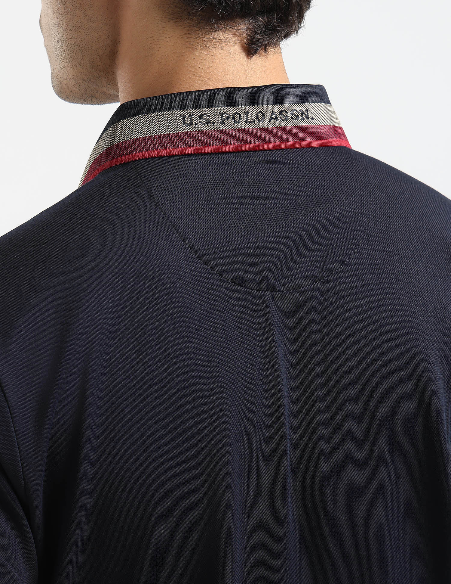 Solid Slim Fit Polo Shirt Navy - U.S. POLO ASSN. | Large