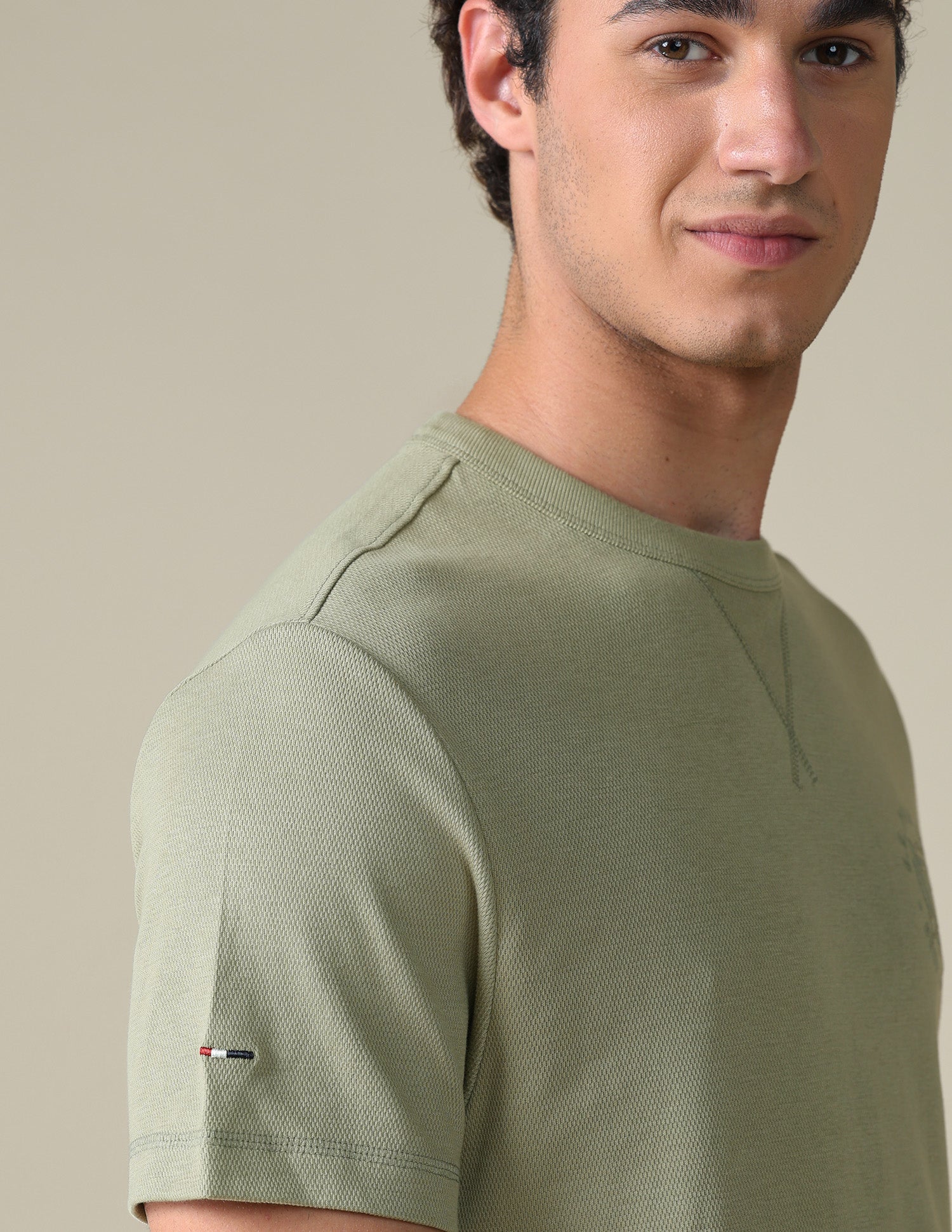 Slim Fit Solid T-Shirt Green - U.S. Polo Assn. India | Large