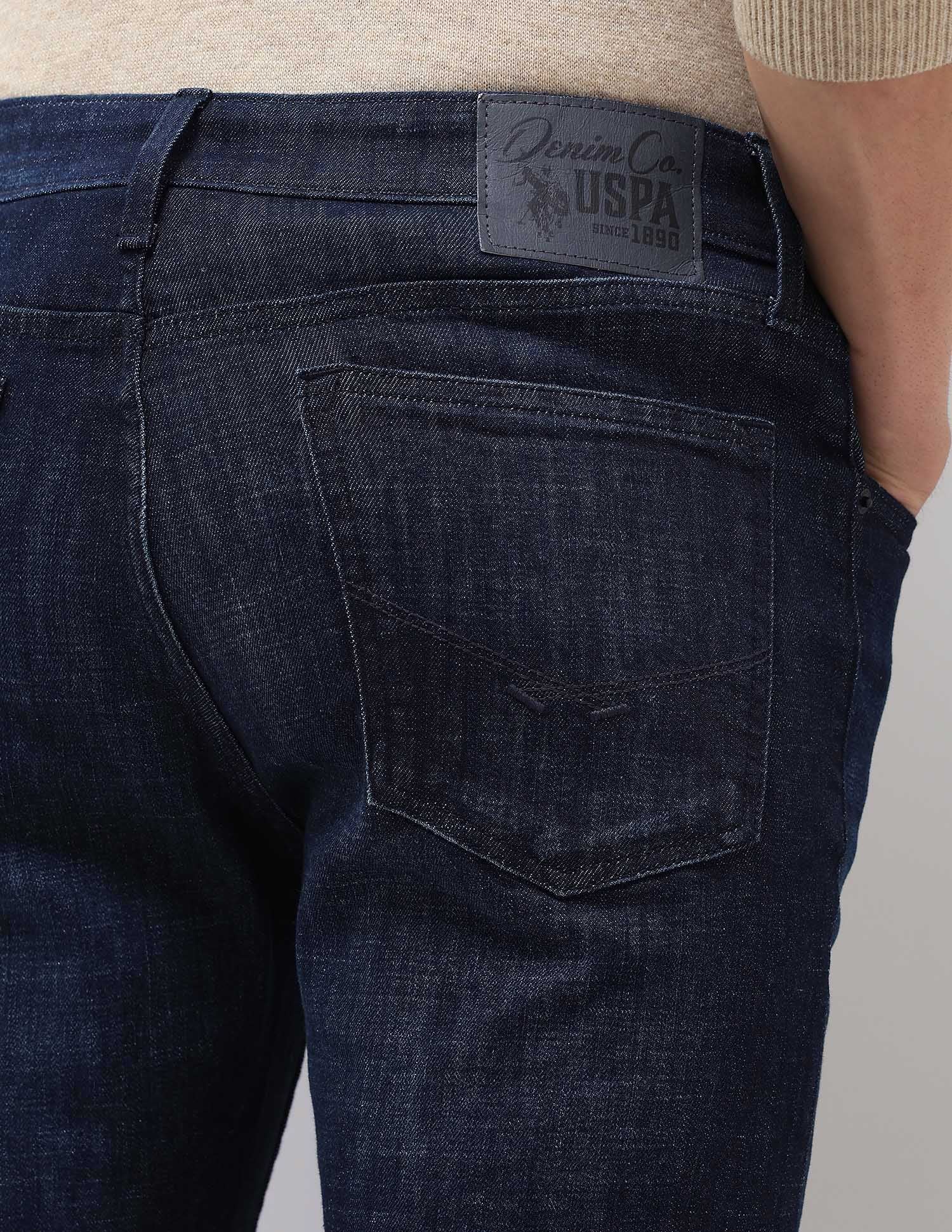 Regallo Skinny Fit Blue Jeans Dark Blue - U.S. Polo Assn. India | Large