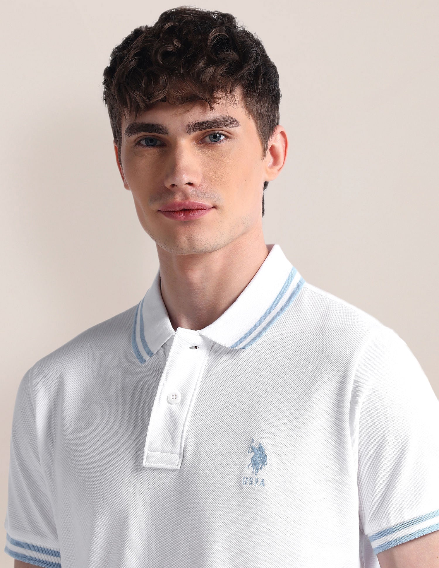 Slim Fit Short Sleeve Polo Shirt White - U.S. POLO ASSN. | Large