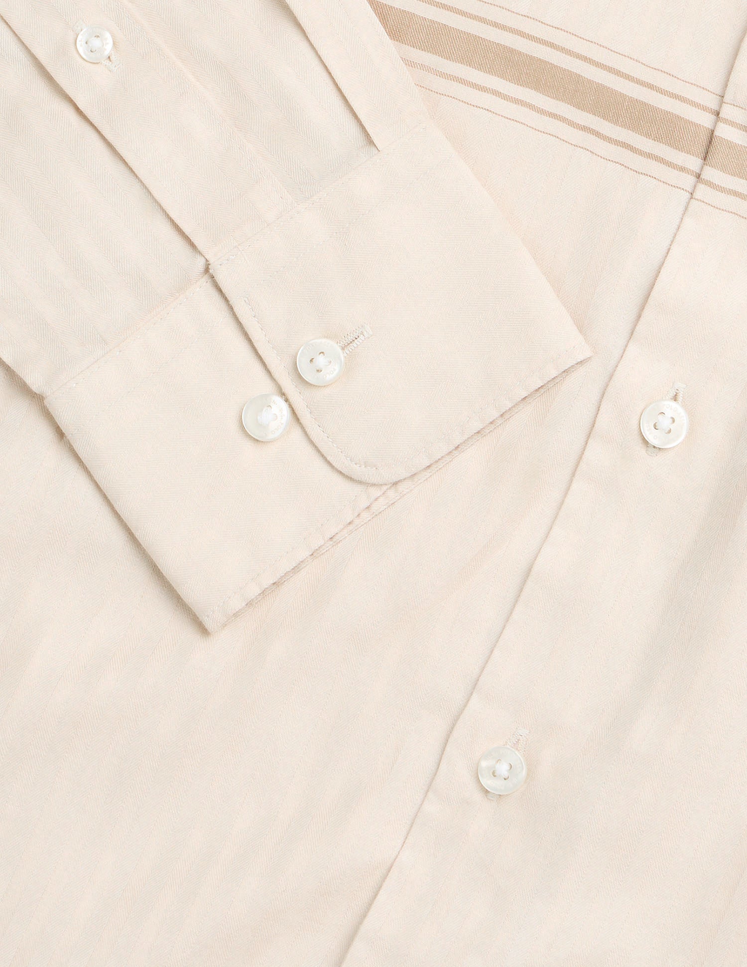 Tailored Fit Vertical Striped Shirt Beige - U.S. POLO ASSN. | Large