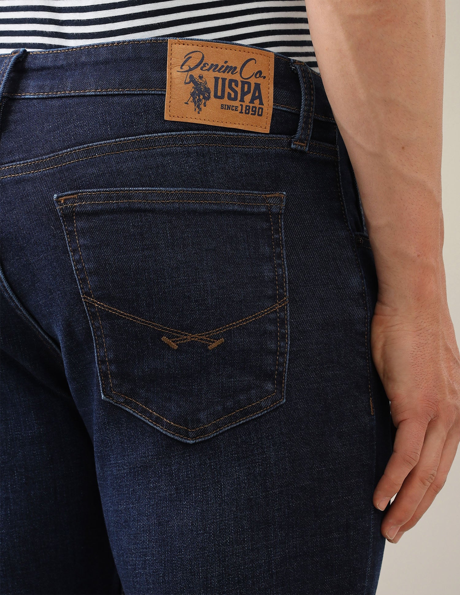 Blake Slim Bootcut Fit Blue Jeans Dark Blue - U.S. Polo Assn. India | Large