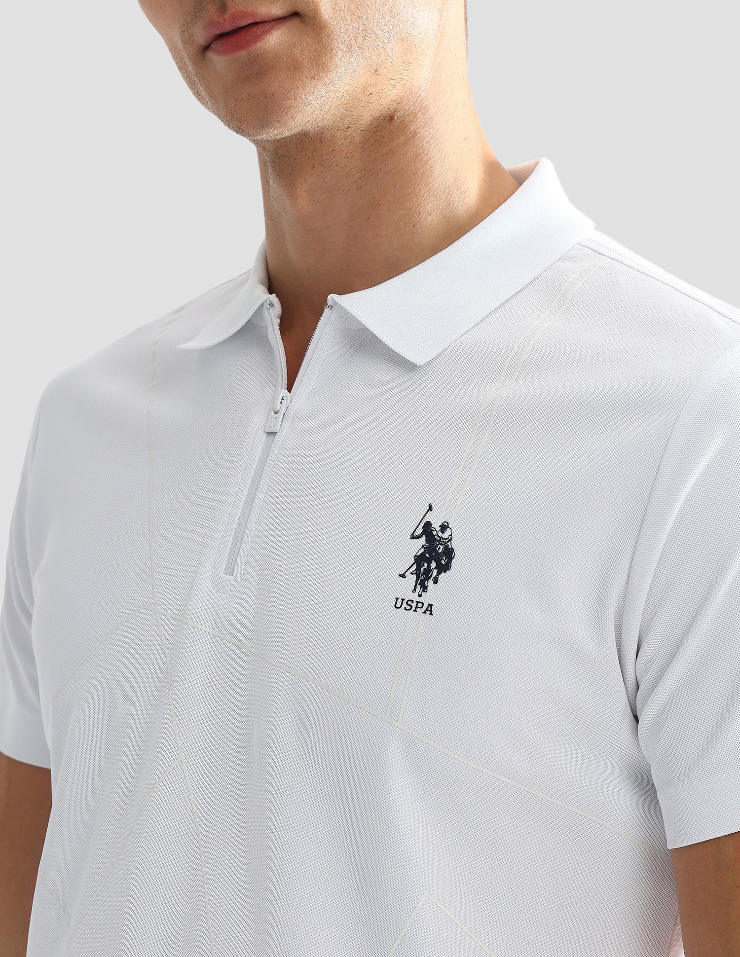 Solid Slim Fit Polo Shirt White - U.S. Polo Assn. India | Large