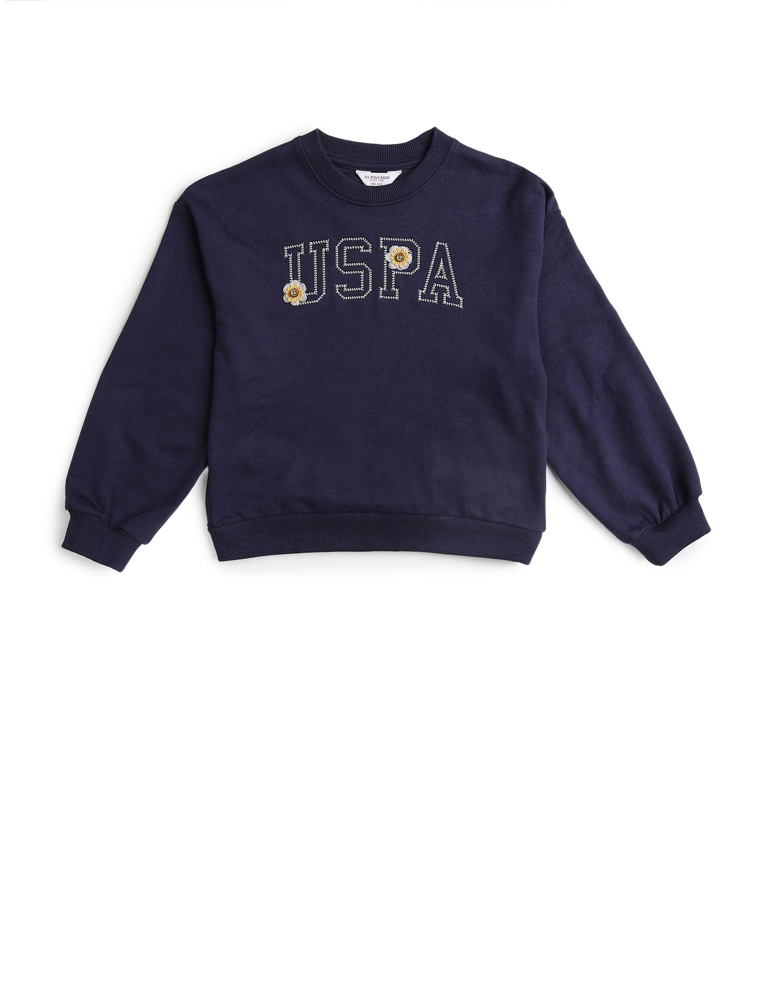 Girls Brand Embroidered Regular Fit Sweatshirt Navy - U.S. POLO ASSN. | Large