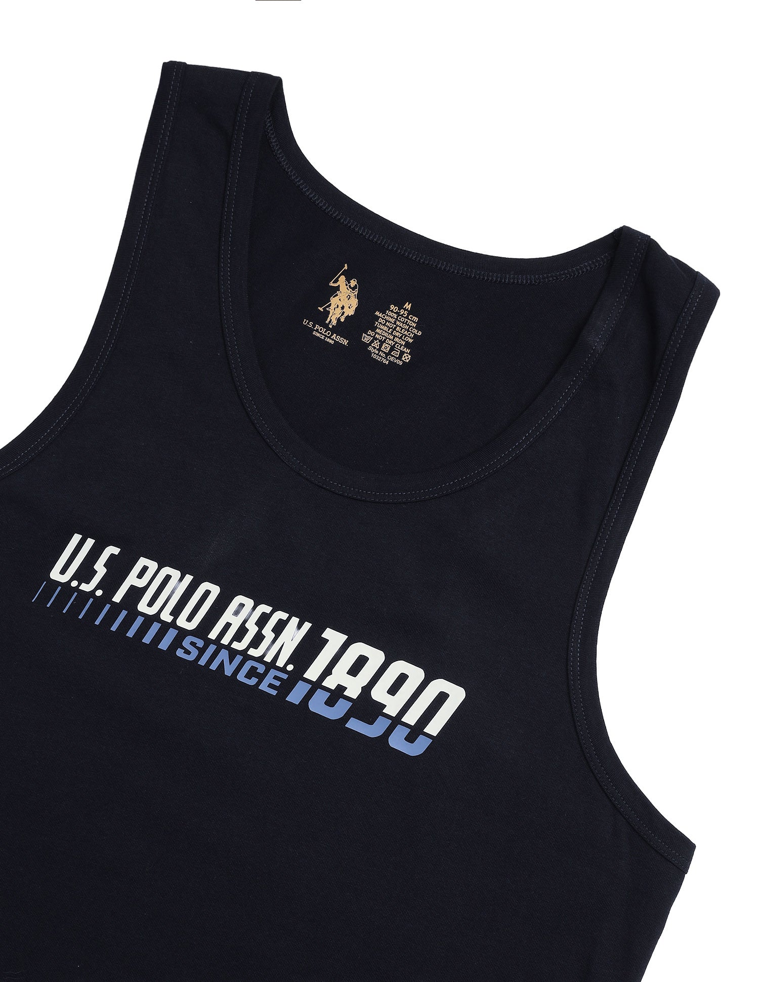 Graphic Printed Antimicrobial OEV09 Vest Navy - U.S. Polo Assn. India | Large