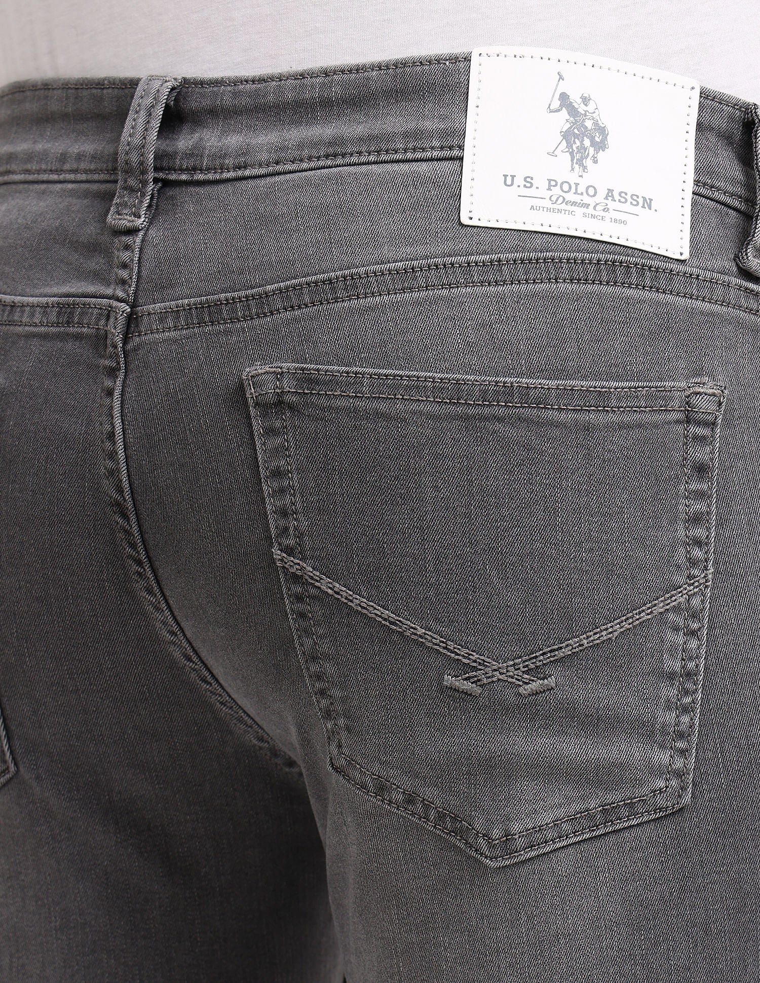 Brandon Slim Tapered Grey Jeans Grey - U.S. Polo Assn. India | Large