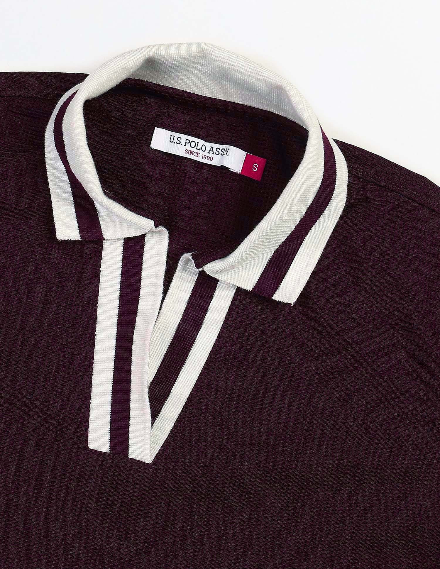 Regular Fit Solid Polo Shirt Purple - U.S. Polo Assn. India | Large