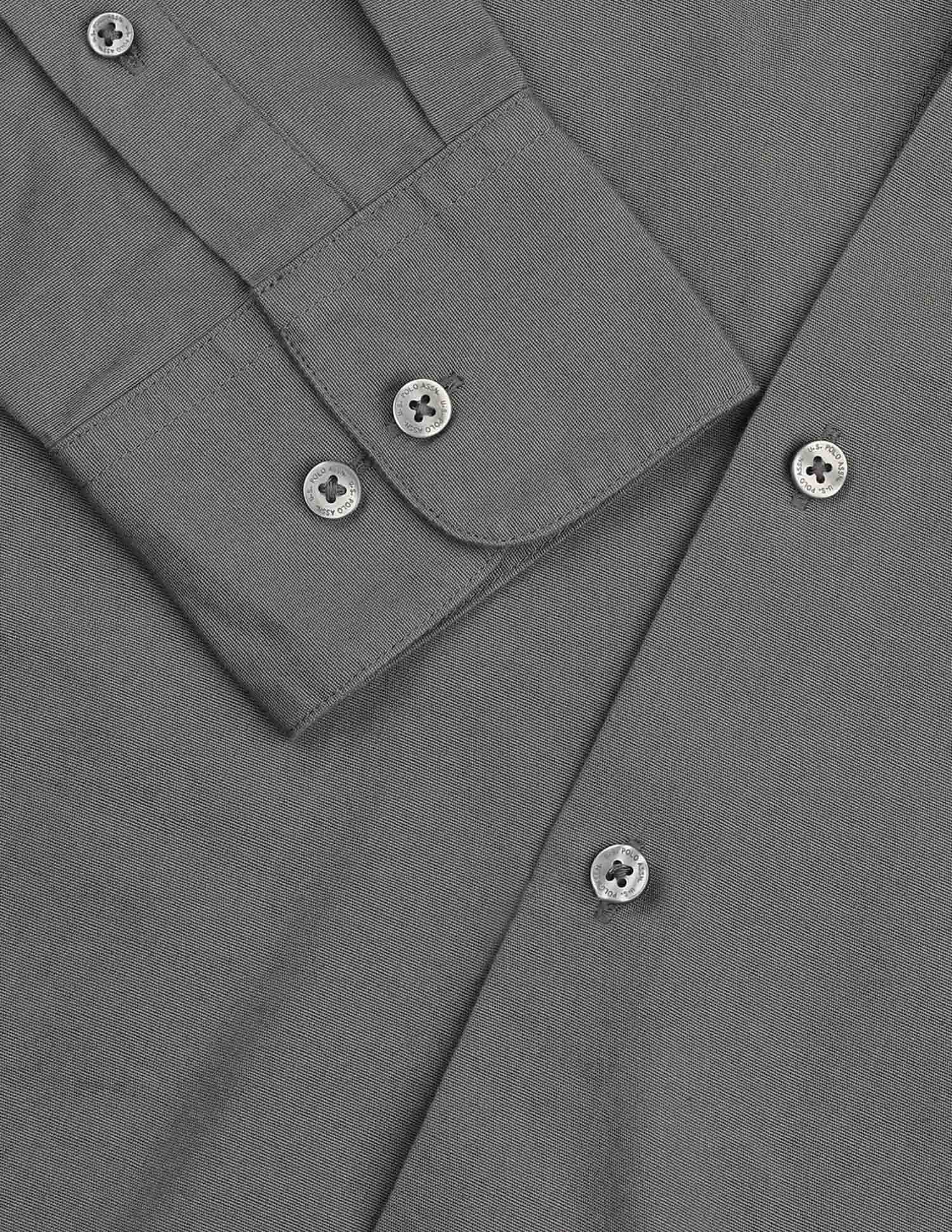 Pure Cotton Tailored Fit Shirt Grey - U.S. Polo Assn. India | Large