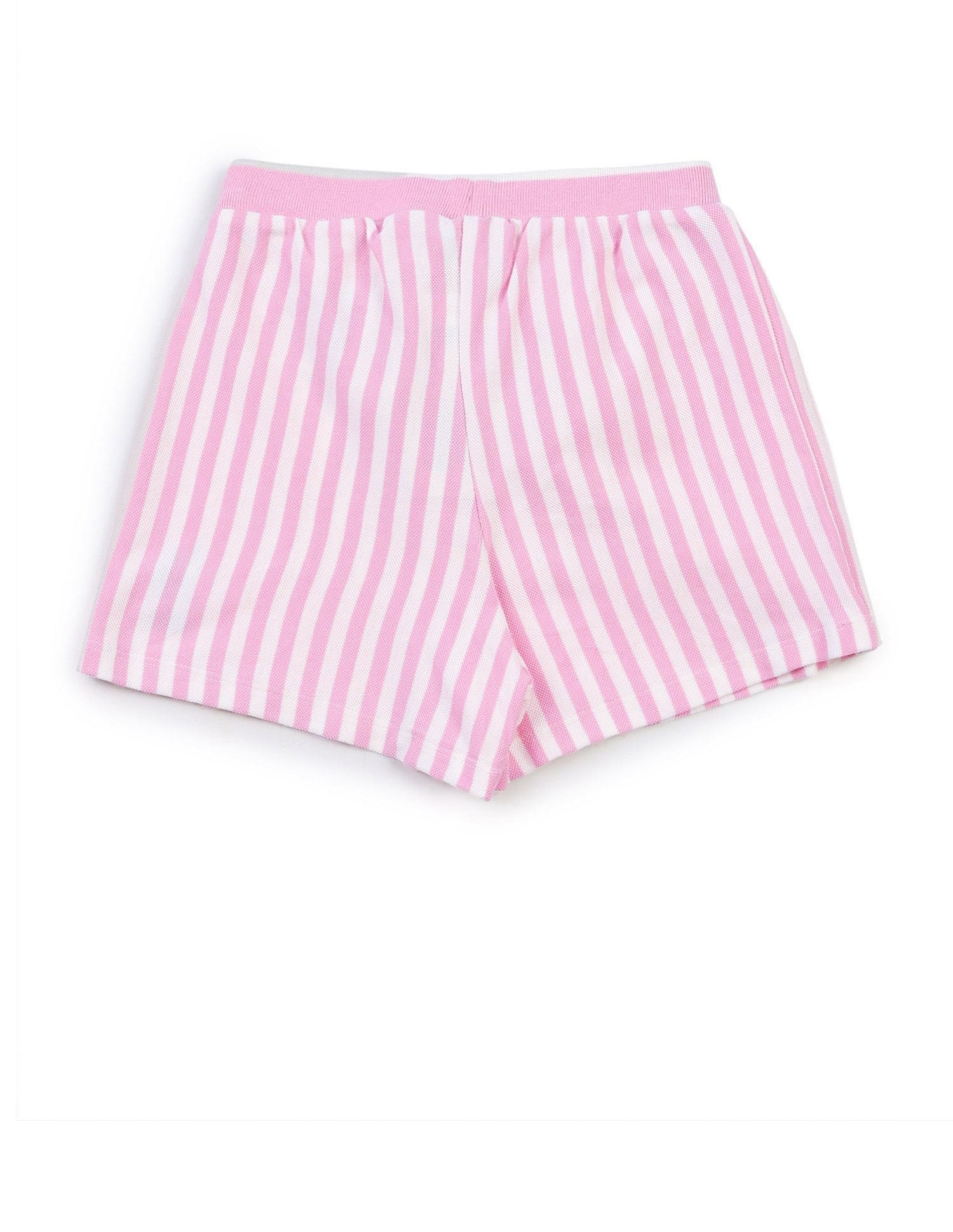 Girls Vertical Striped Skorts Light Pink - U.S. POLO ASSN. | Large