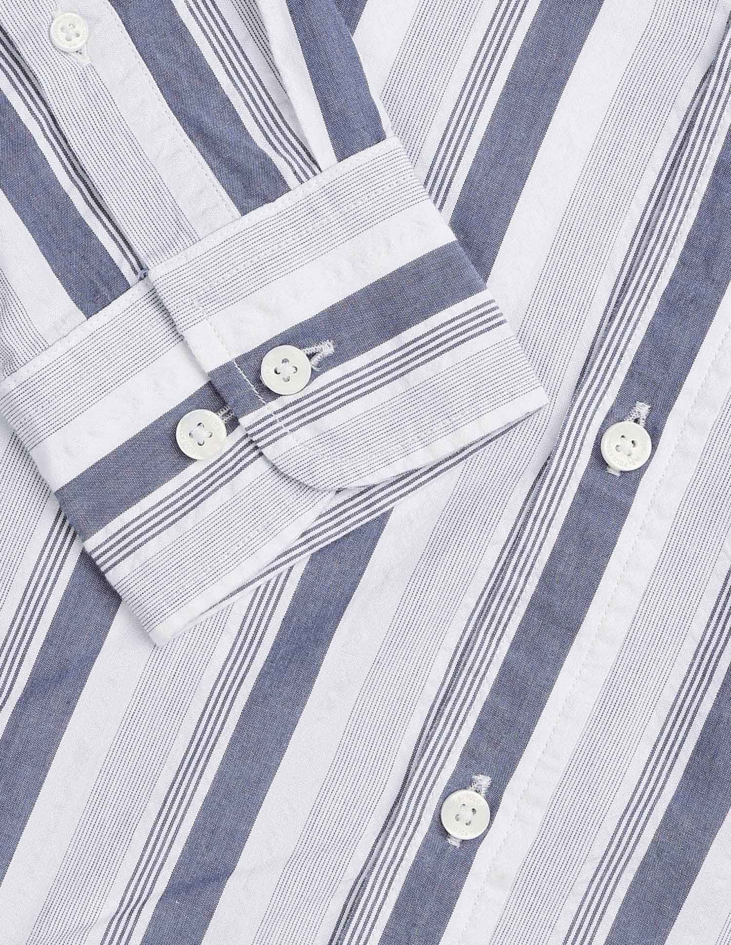 Vertical Striped Seersucker Shirt Blue - U.S. Polo Assn. India | Large