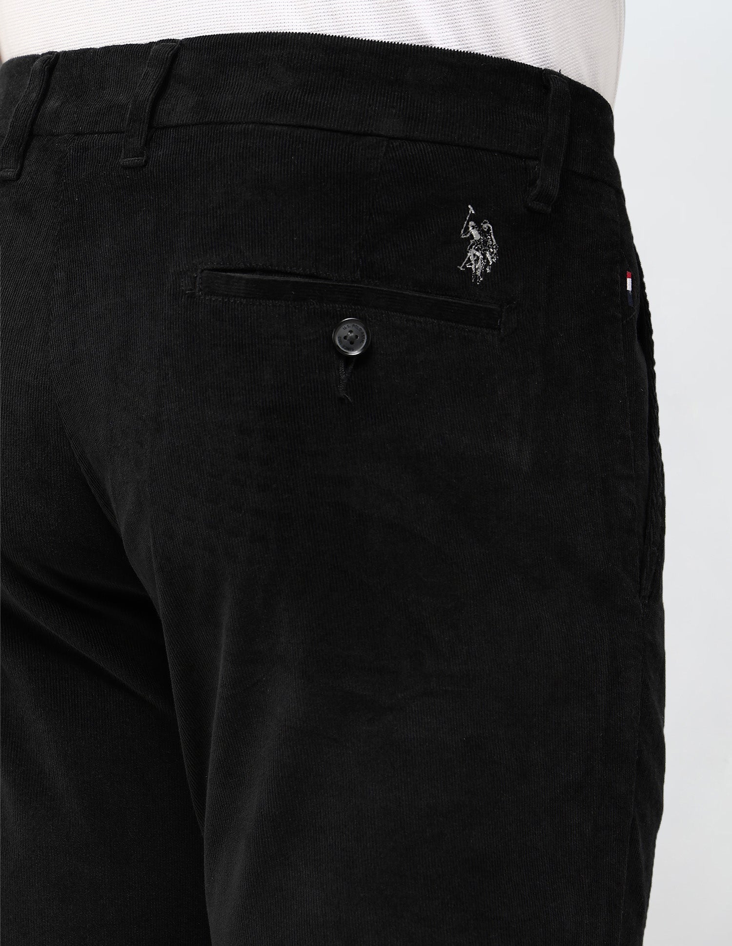 Mid Rise Slim Fit Trousers Black - U.S. POLO ASSN. | Large