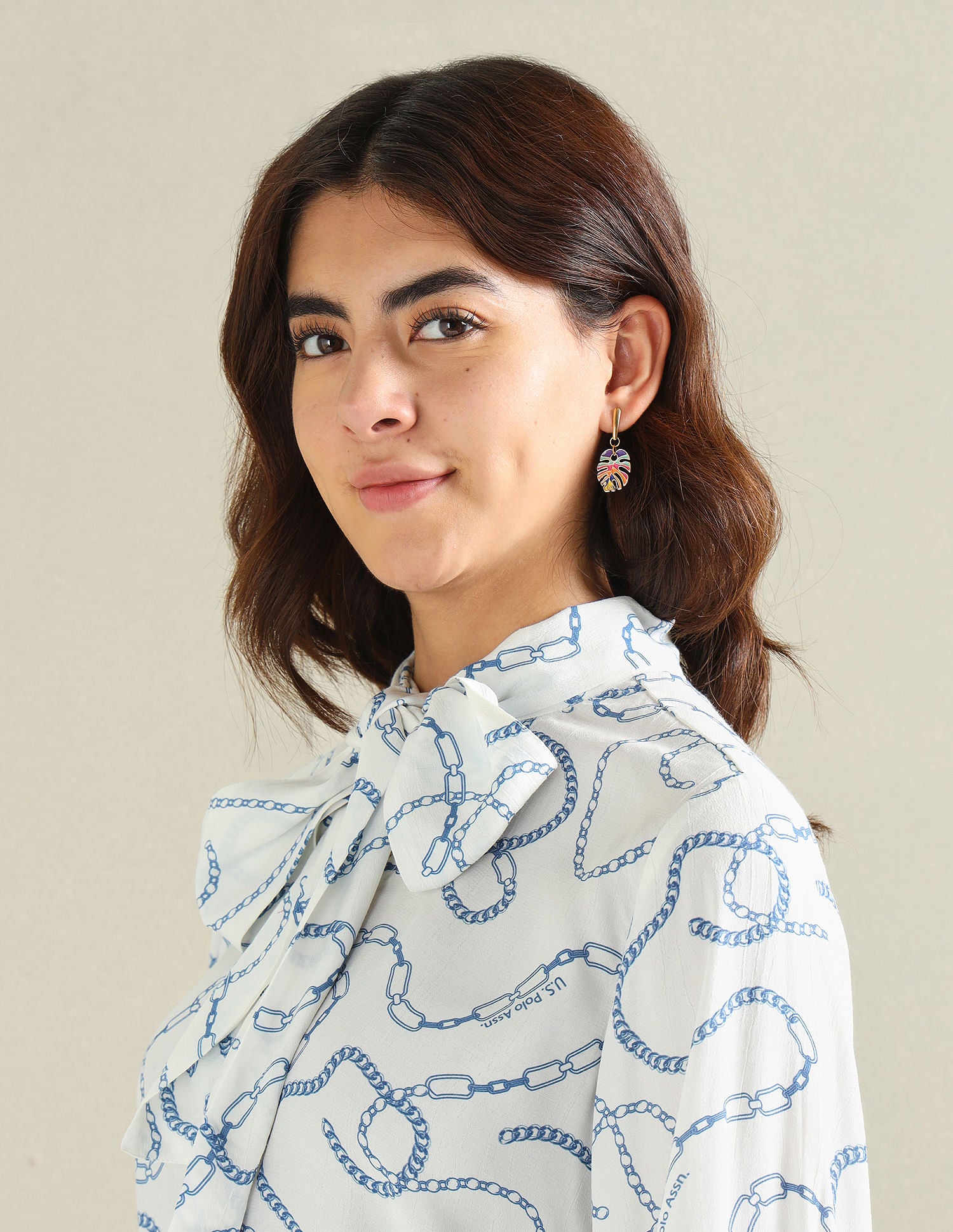 Bow Collar Moss Top White - U.S. POLO ASSN. | Large