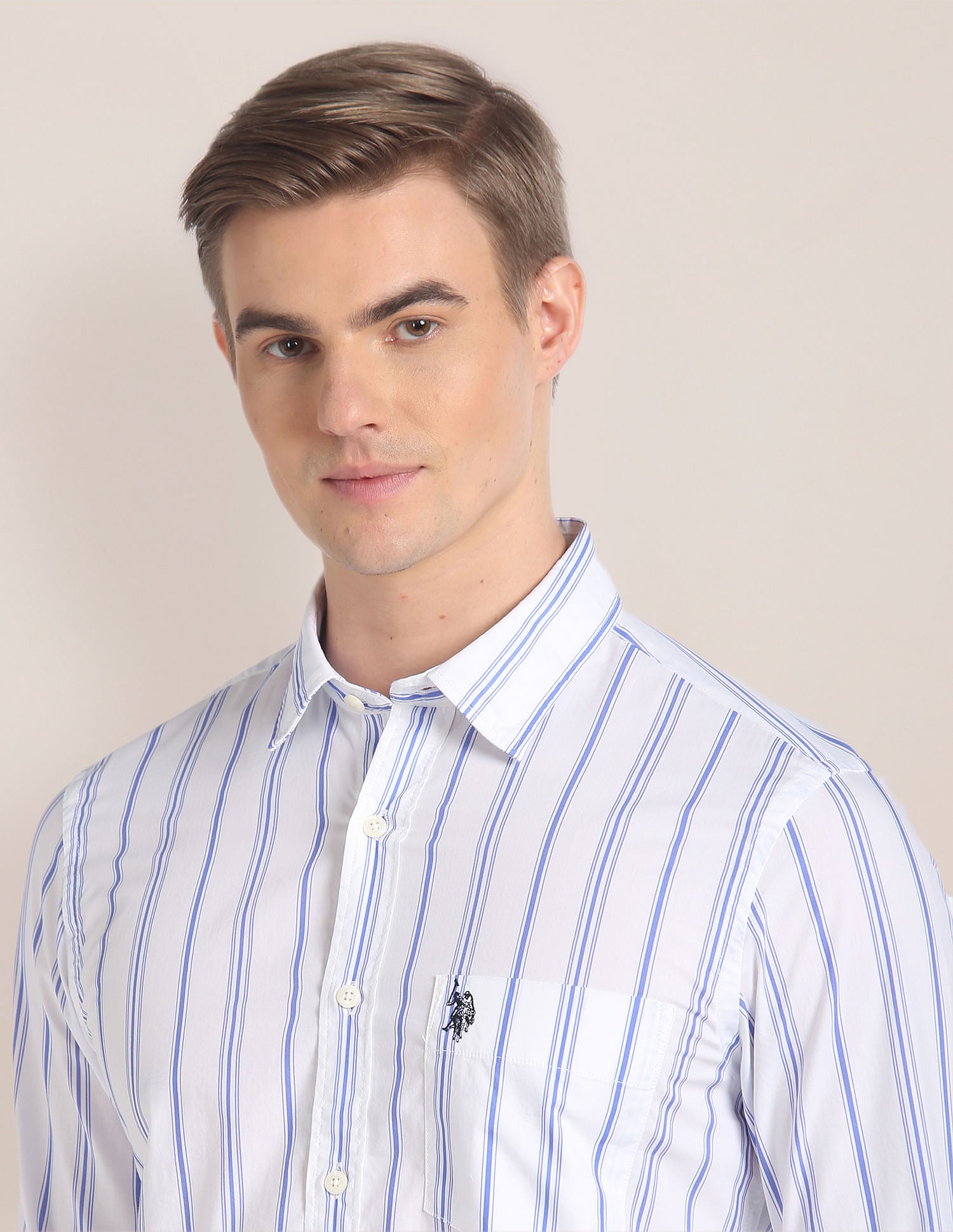 Cutaway Collar Vertical Stripe Shirt – U.S. Polo Assn. India