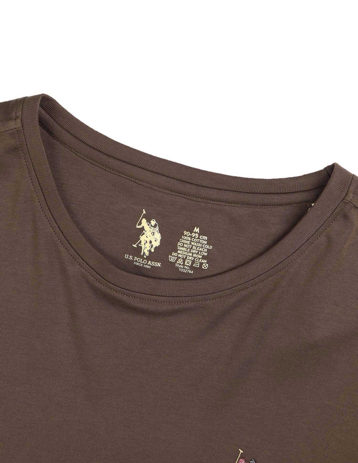 Supima Cotton Skin Safe Pe002 Lounge T-Shirt - Pack Of 1 Chestnut - U.S. POLO ASSN. | Large