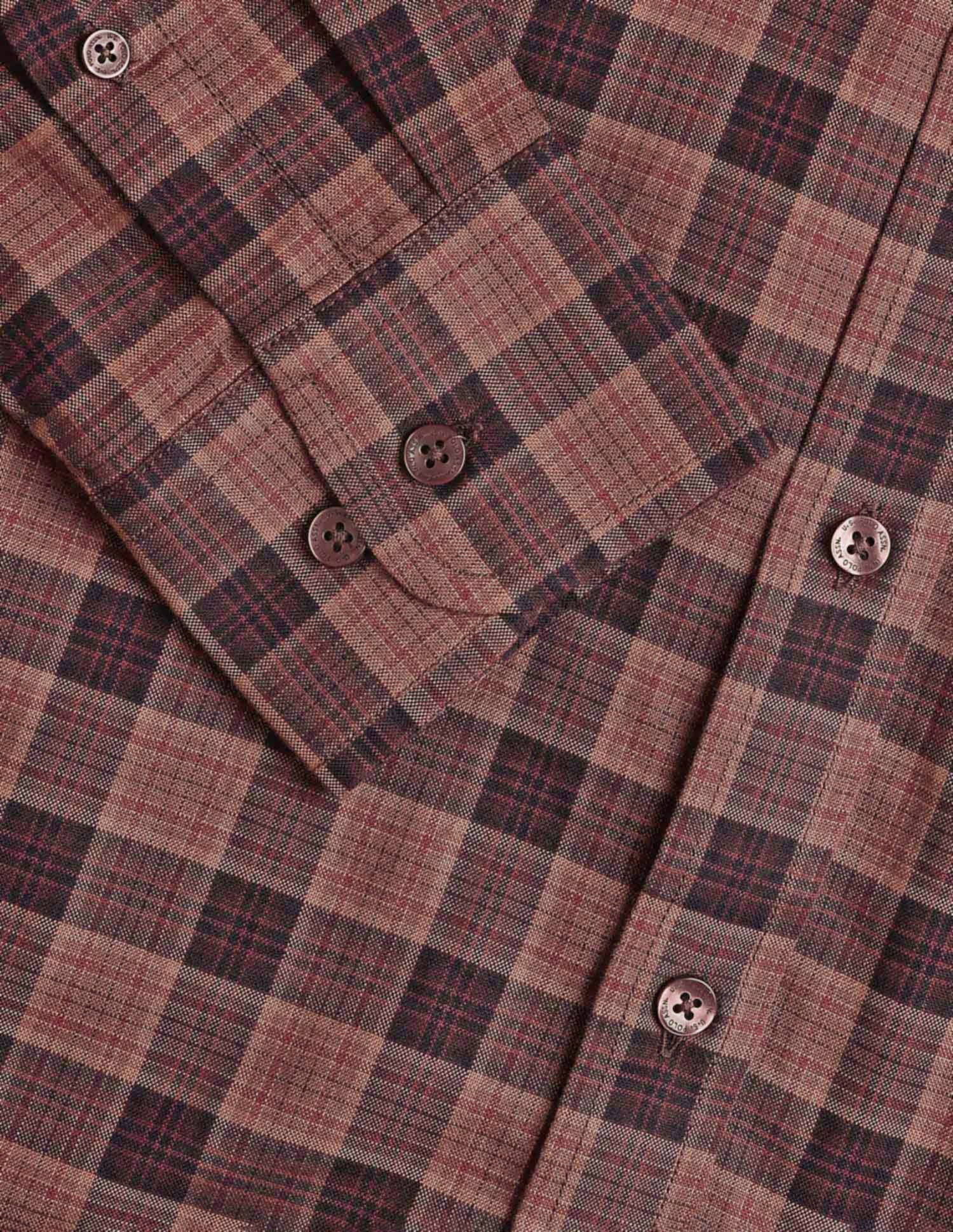 Tartan Checked Elevnado Shirt Maroon - U.S. Polo Assn. India | Large