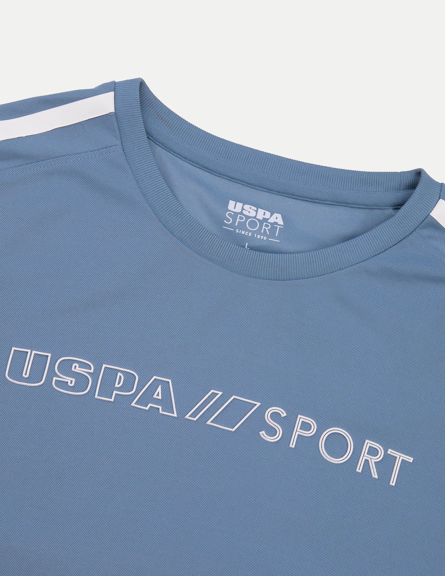 Brand Embossed Regular Fit Active T-Shirt Blue - U.S. Polo Assn. India | Large