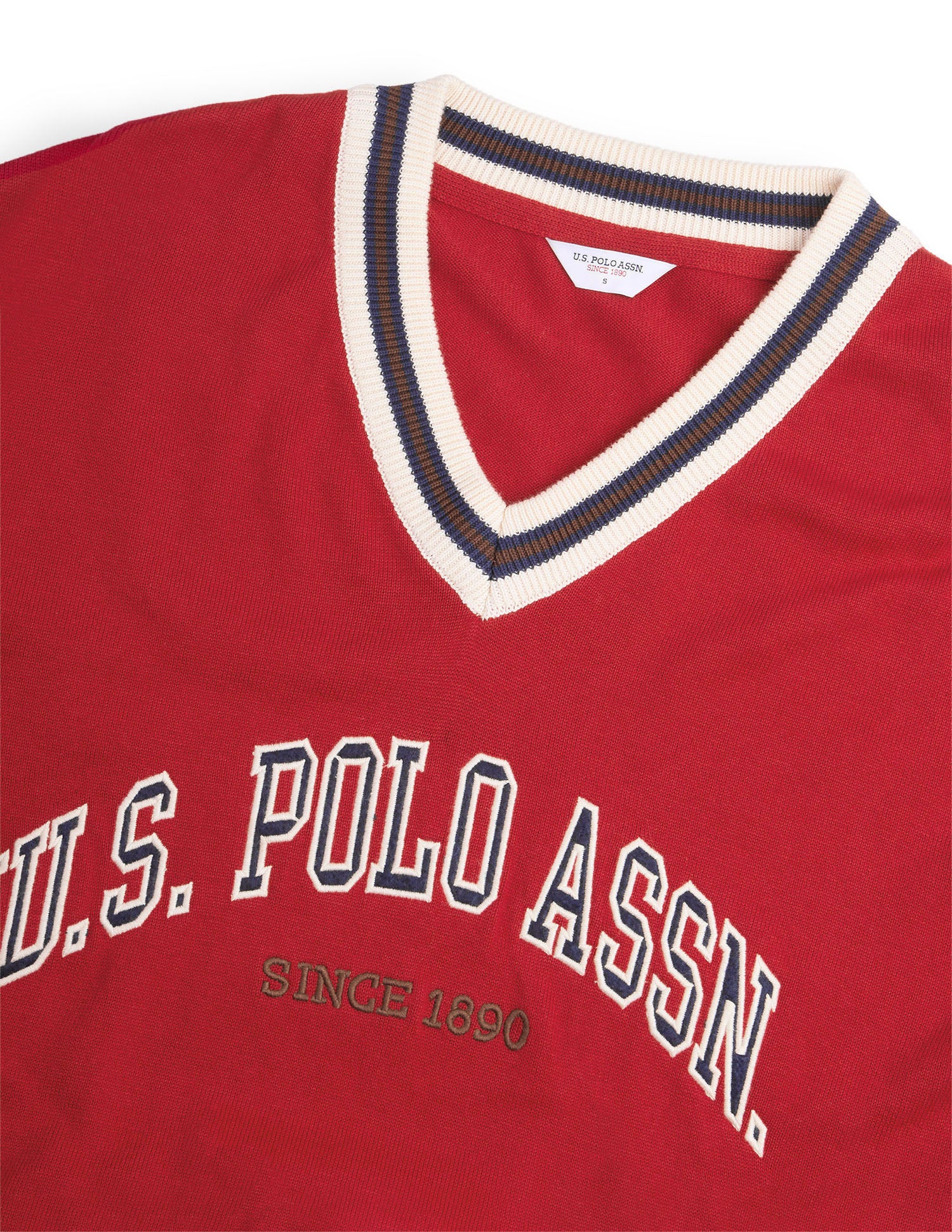 Brand Embroidered Regular Fit Sweater Red - U.S. Polo Assn. India | Large