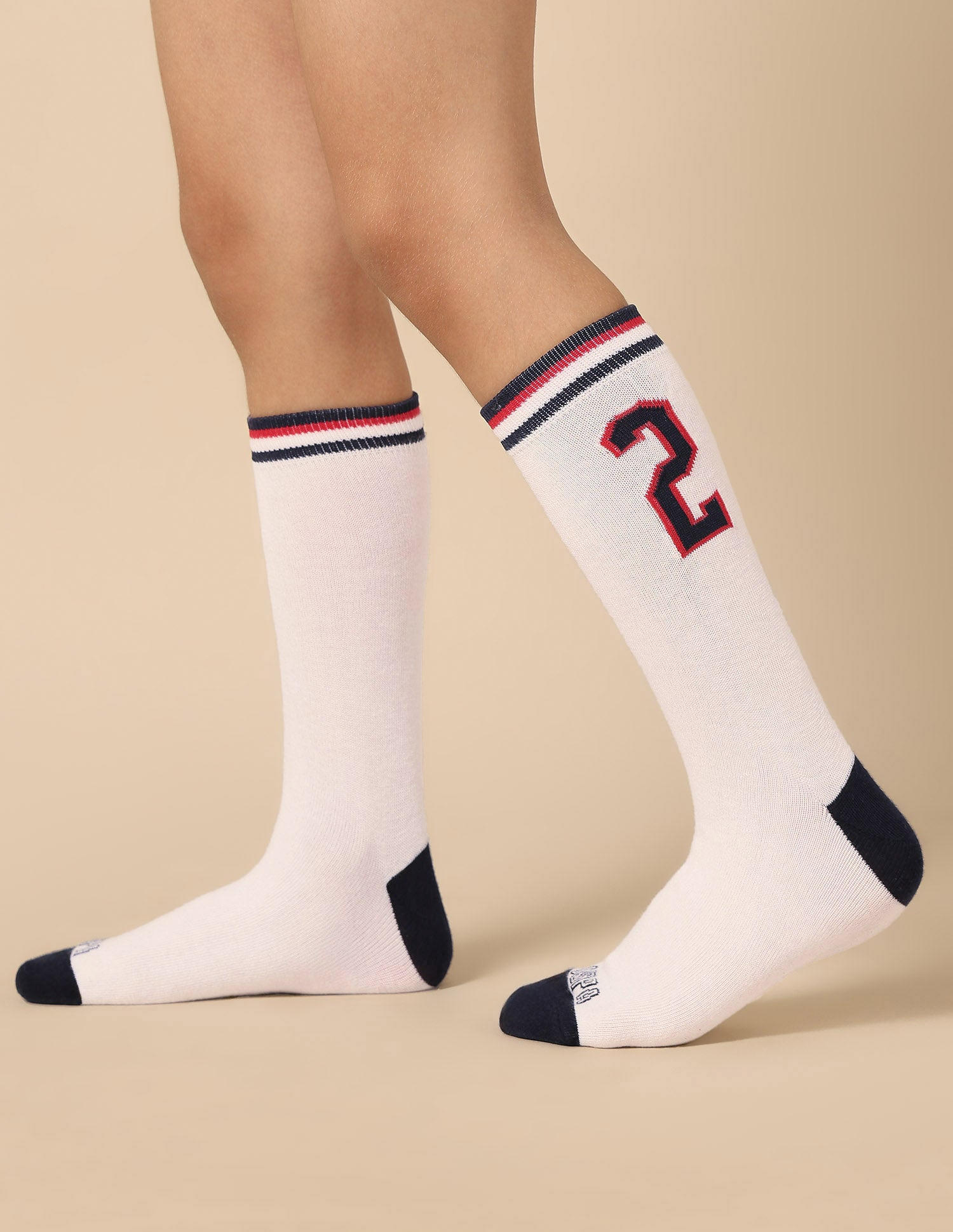 Boys Mid-Calf Length KS003 Socks - Pack Of 3 Skydiver/White/Blue - U.S. POLO ASSN. | Large