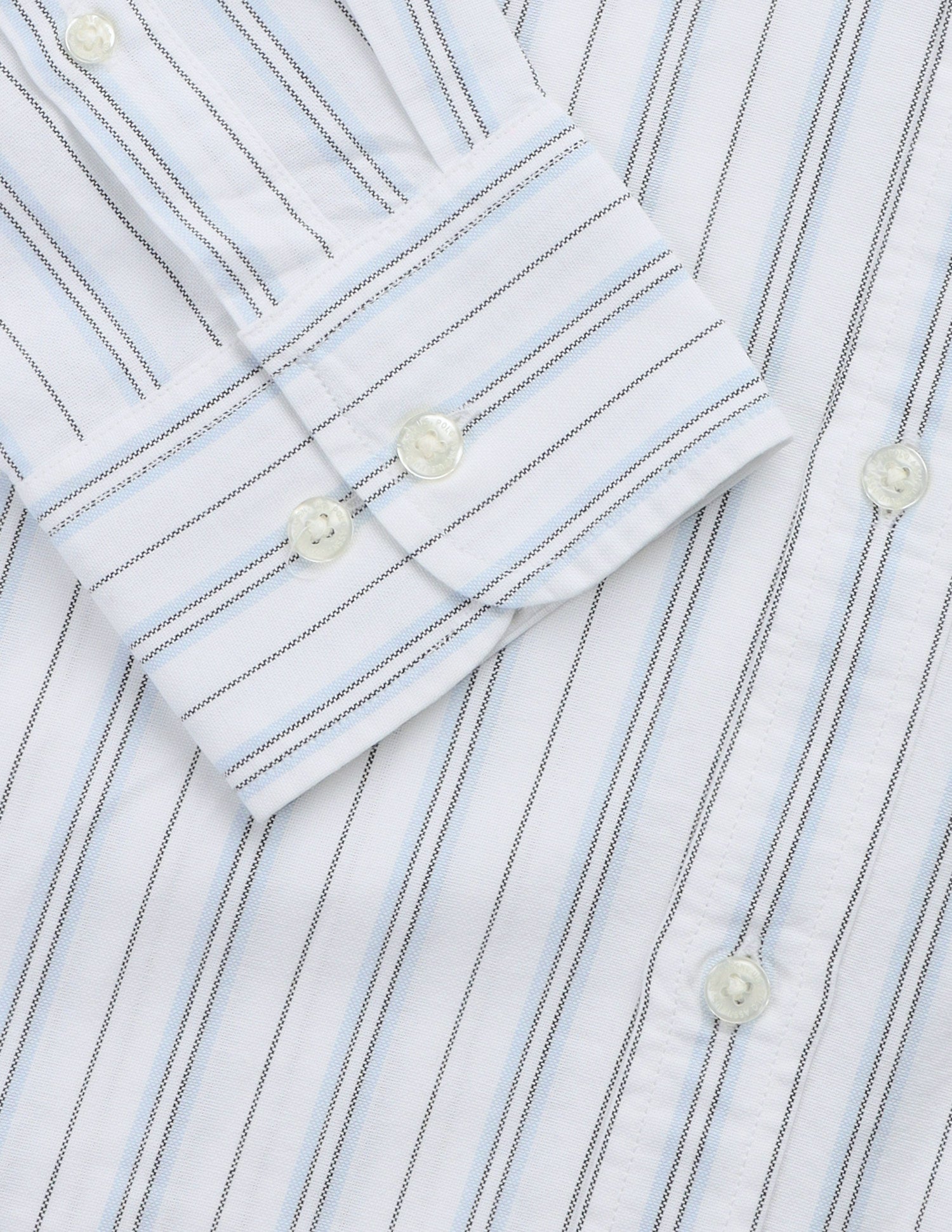 Tailored Fit Vertical Striped Shirt Light Blue - U.S. Polo Assn. India | Large