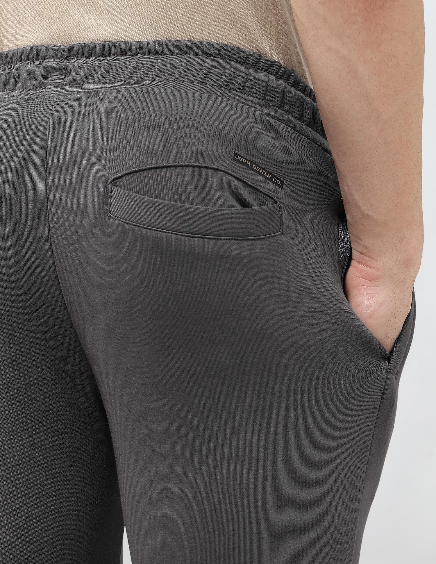 Heathered Regular Fit Track Pants Dark Grey - U.S. POLO ASSN. | Large