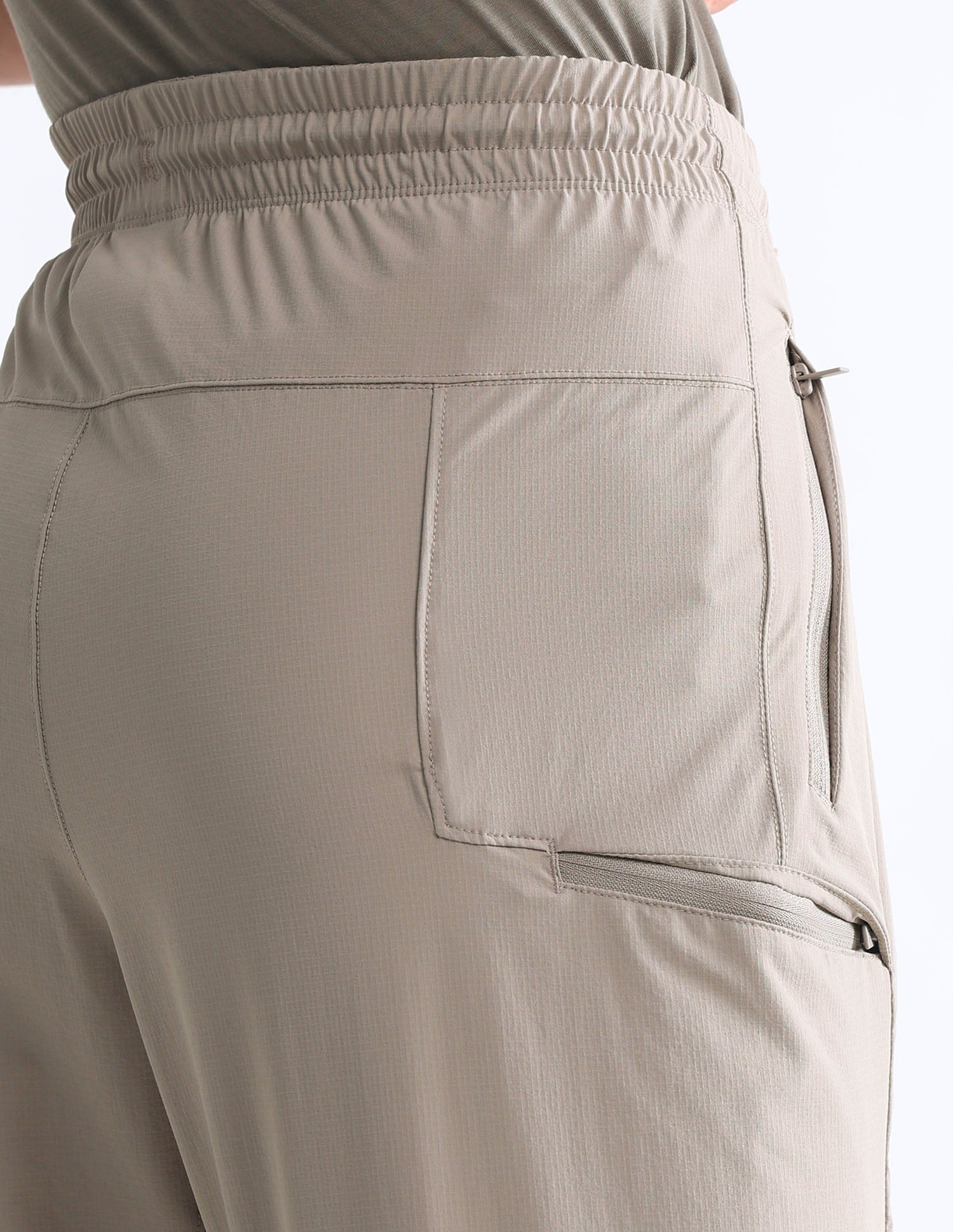 Solid Slim Fit Active Joggers Beige - U.S. Polo Assn. India | Large