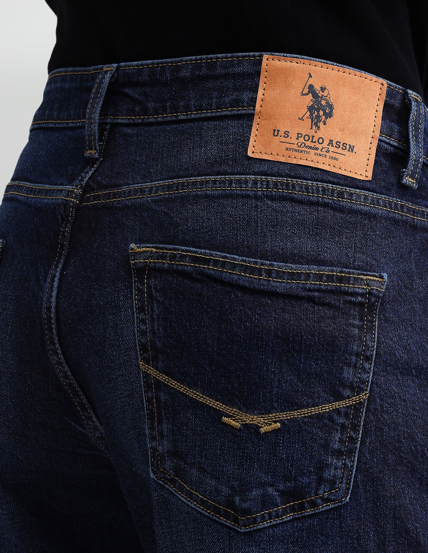 Harold Slim Straight Blue Jeans Blue - U.S. POLO ASSN. | Large