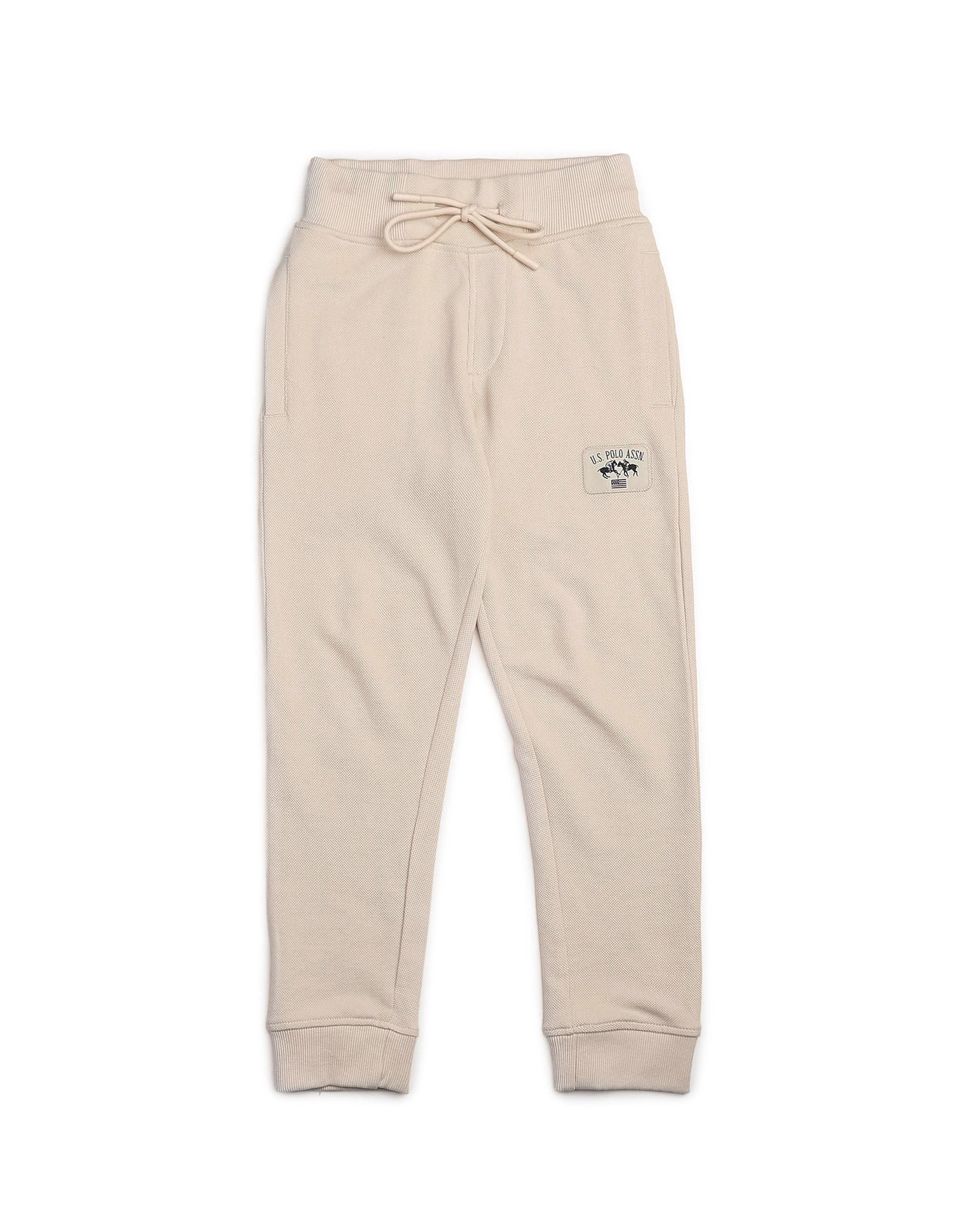 Textured Regular Fit Joggers Beige - U.S. POLO ASSN. | Large